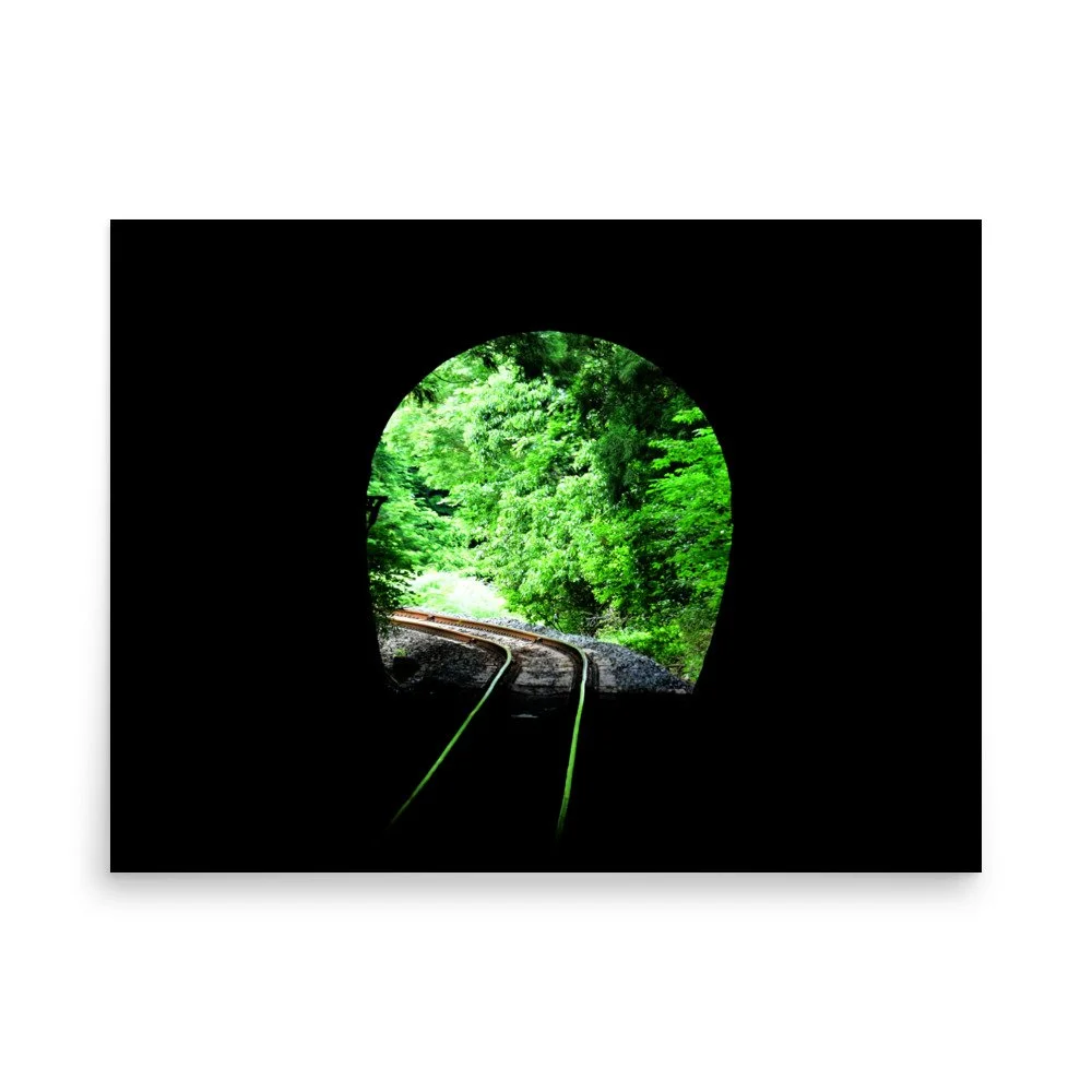 A minimalist photo of a tunnel on the rural Tenryu Hamanako Railway Line north of Hamamatsu in the Shizuoka Prefecture in Japan.