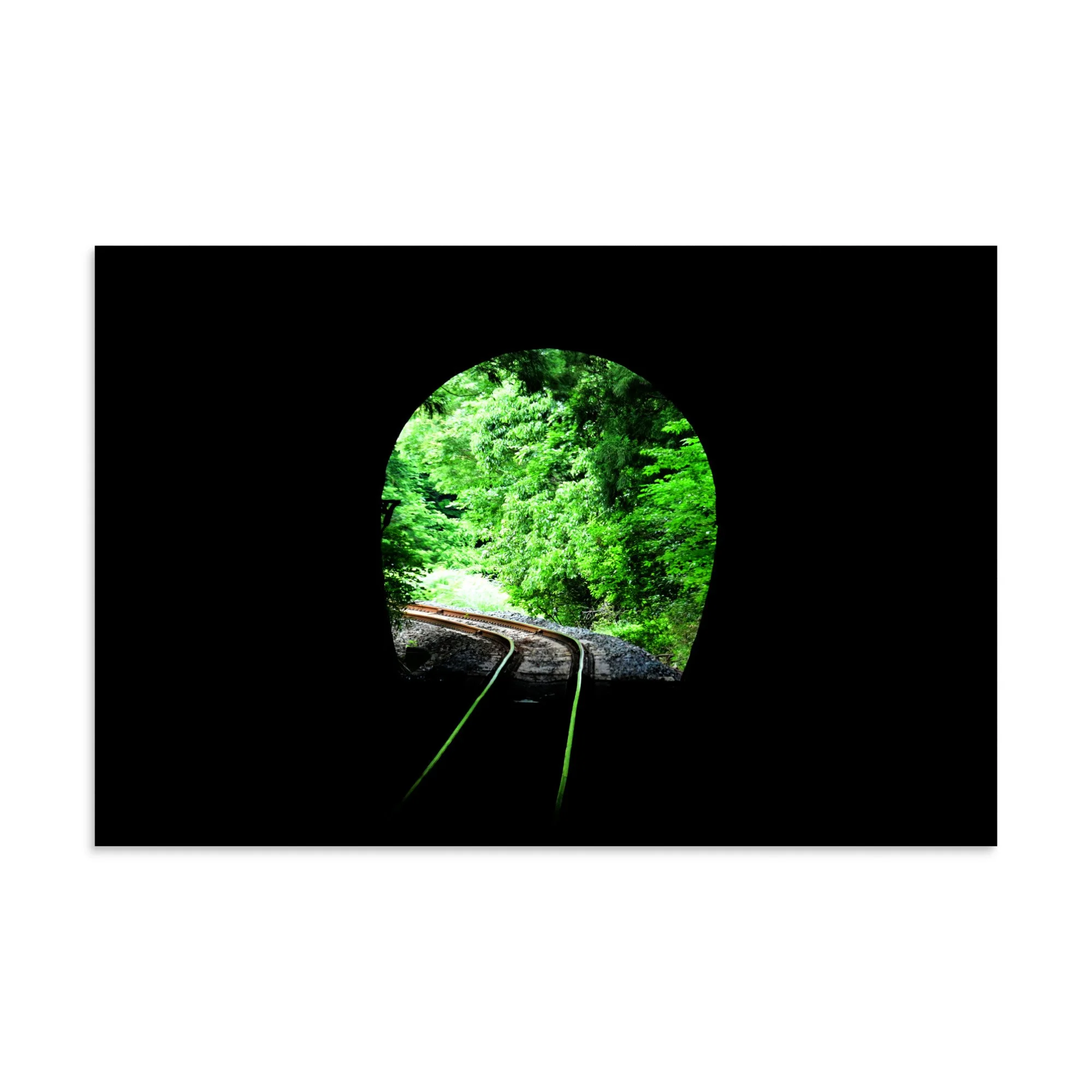 A minimalist photo of a tunnel on the rural Tenryu Hamanako Railway Line north of Hamamatsu in the Shizuoka Prefecture in Japan.