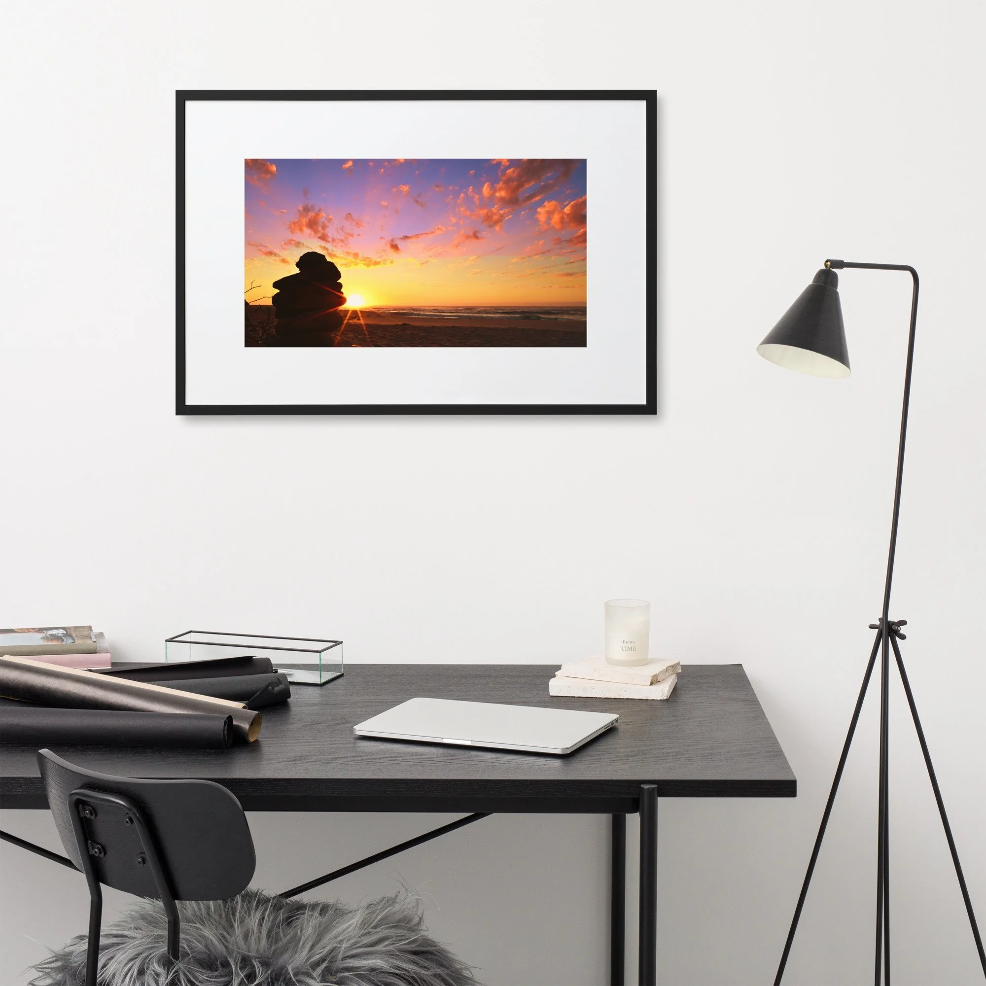 A striking photograph of a colourful sunrise at Red Bluff Beach, Victoria, Australia - perfect wall art for home or office decor.