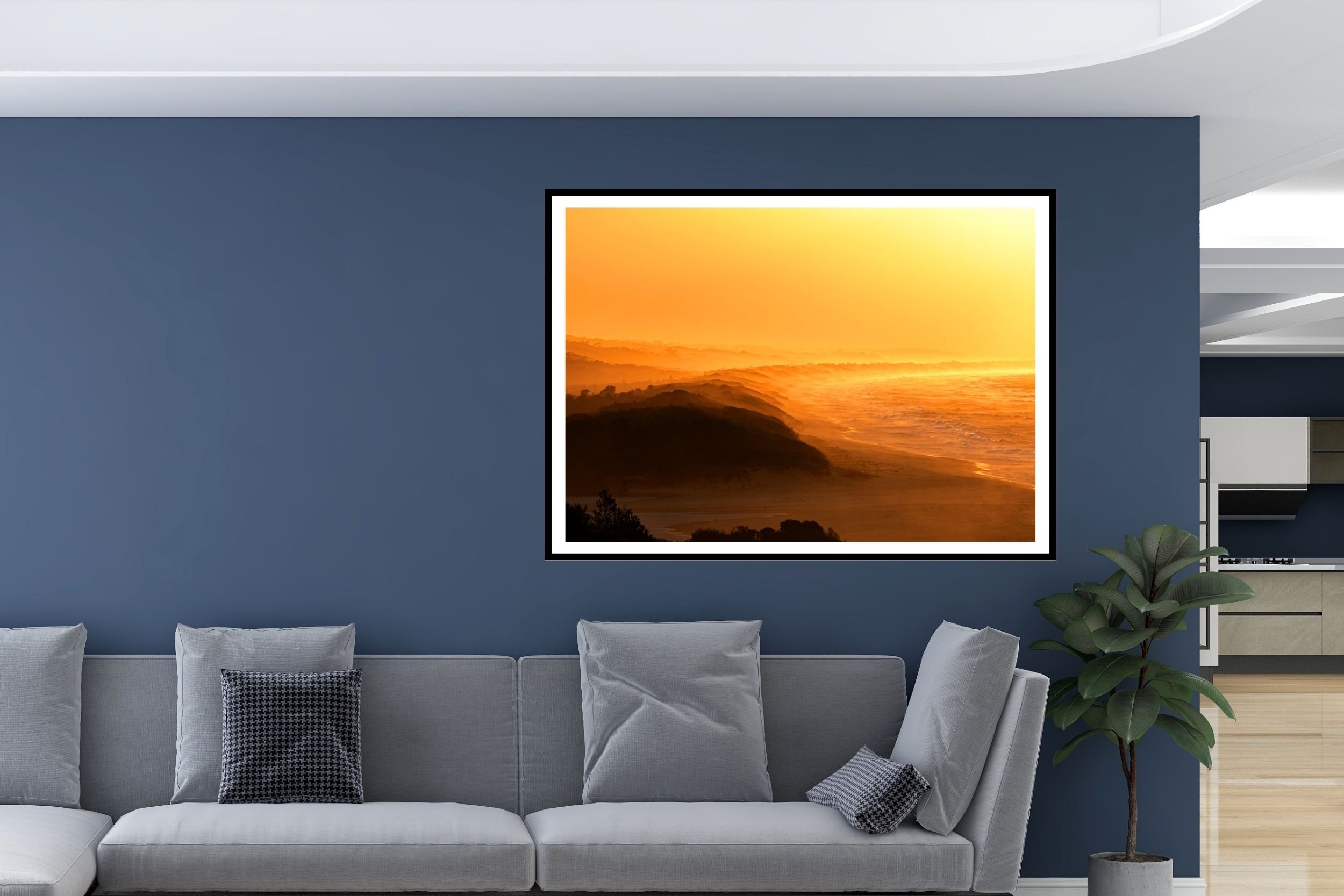 A beautiful golden hour sunrise scene at Lakes Tyers of a section of the ninety mile beach in Victoria Australia.