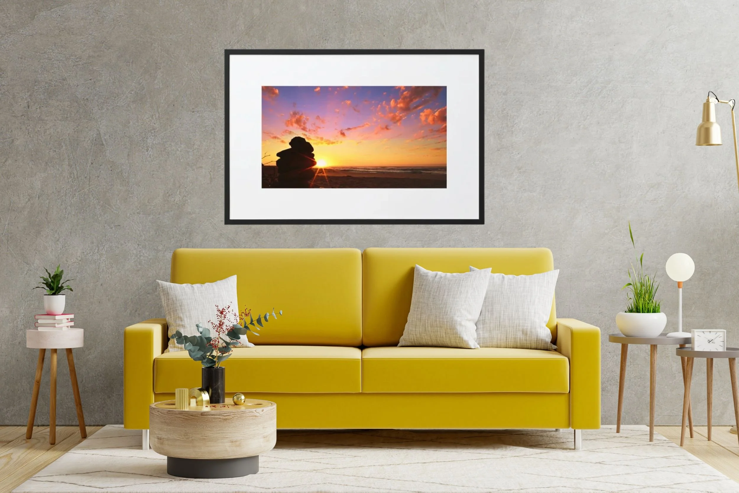 A striking photograph of a colourful sunrise at Red Bluff Beach, Victoria, Australia - perfect wall art for home or office decor.