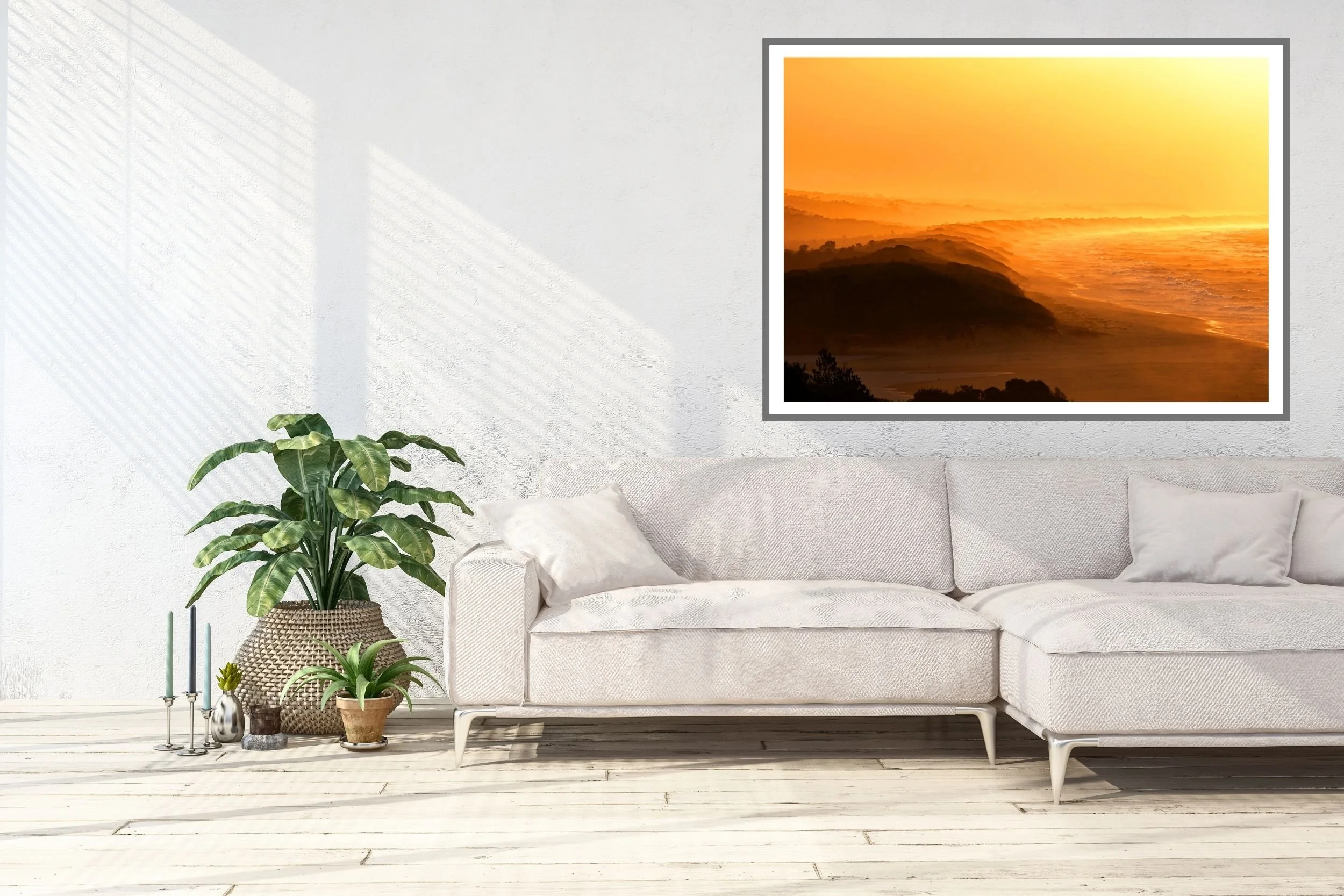 A beautiful golden hour sunrise scene at Lakes Tyers of a section of the ninety mile beach in Victoria Australia.