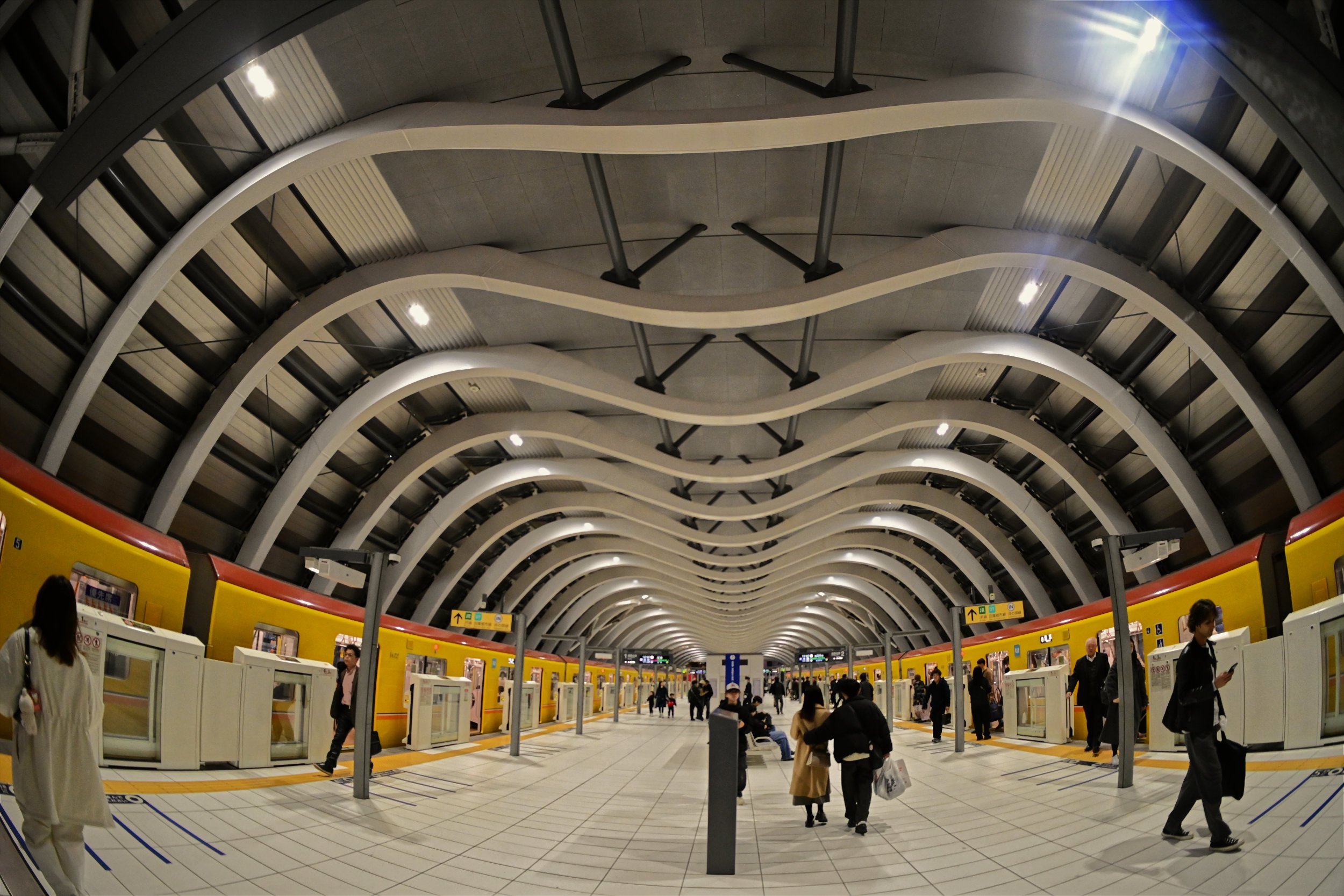 Twin Trains at Shibuya Station