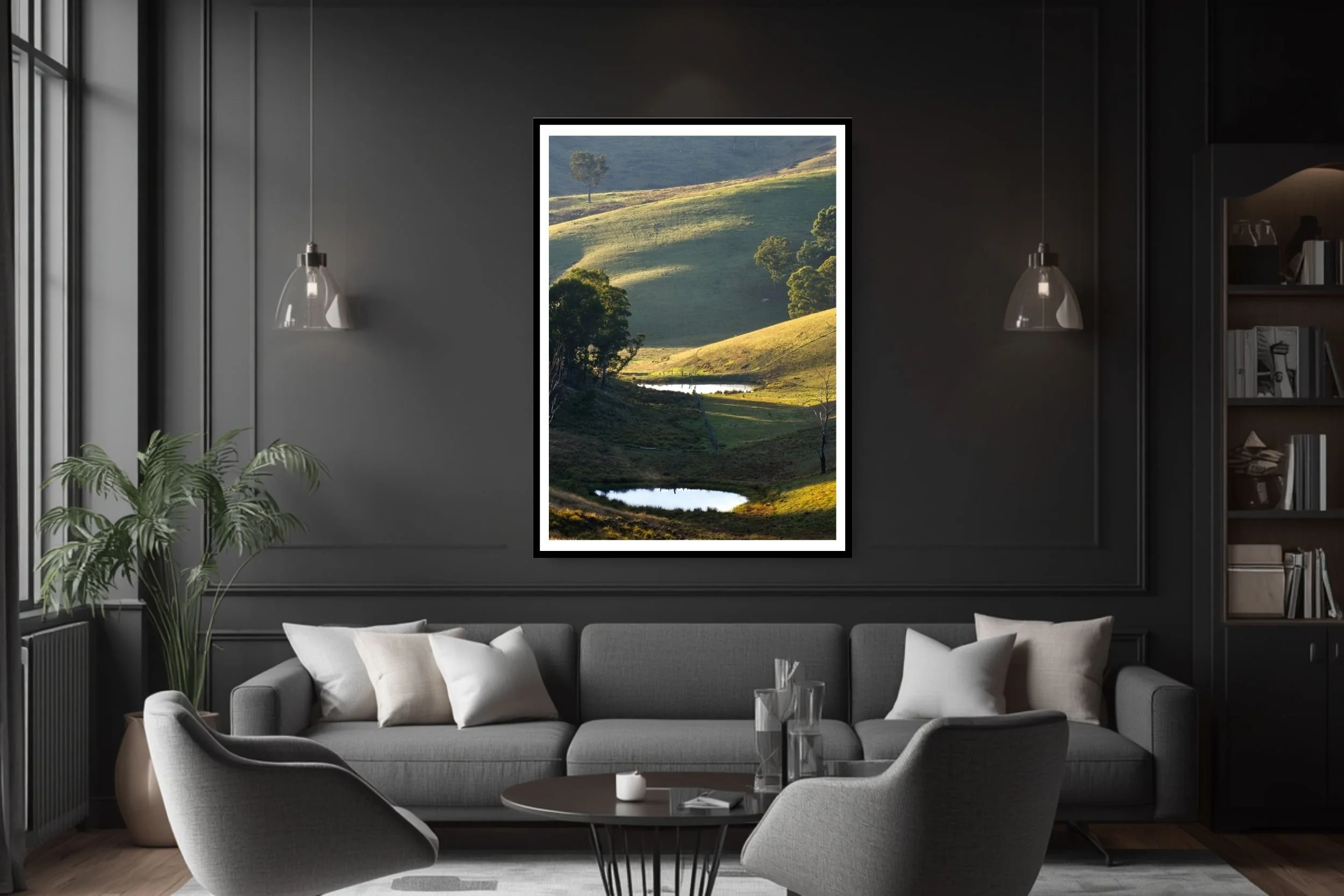 A lovely early morning photograph of two farm ponds tucked in a little hidden valley in Gippsland, Victoria Australia.