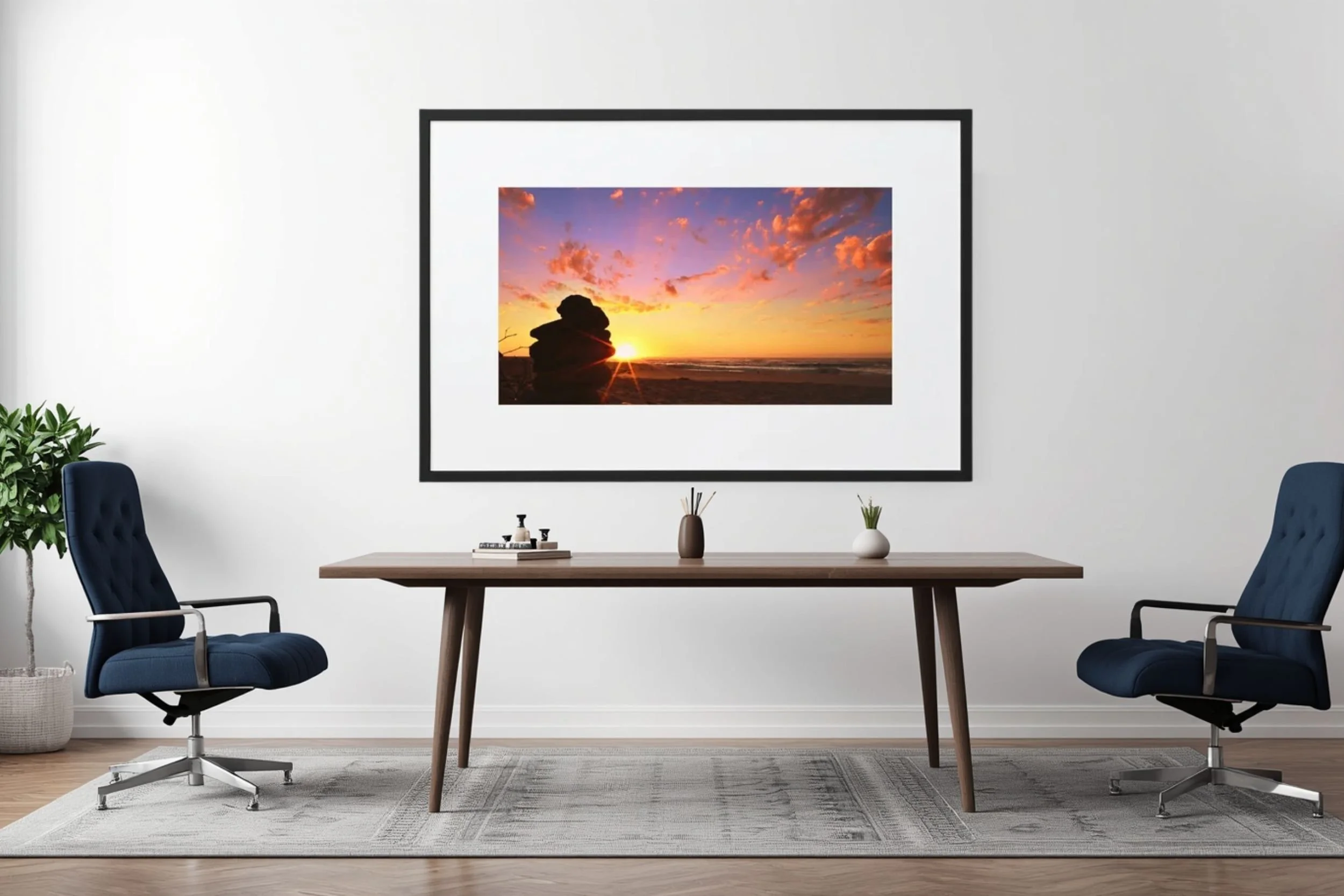 A striking photograph of a colourful sunrise at Red Bluff Beach, Victoria, Australia - perfect wall art for home or office decor.