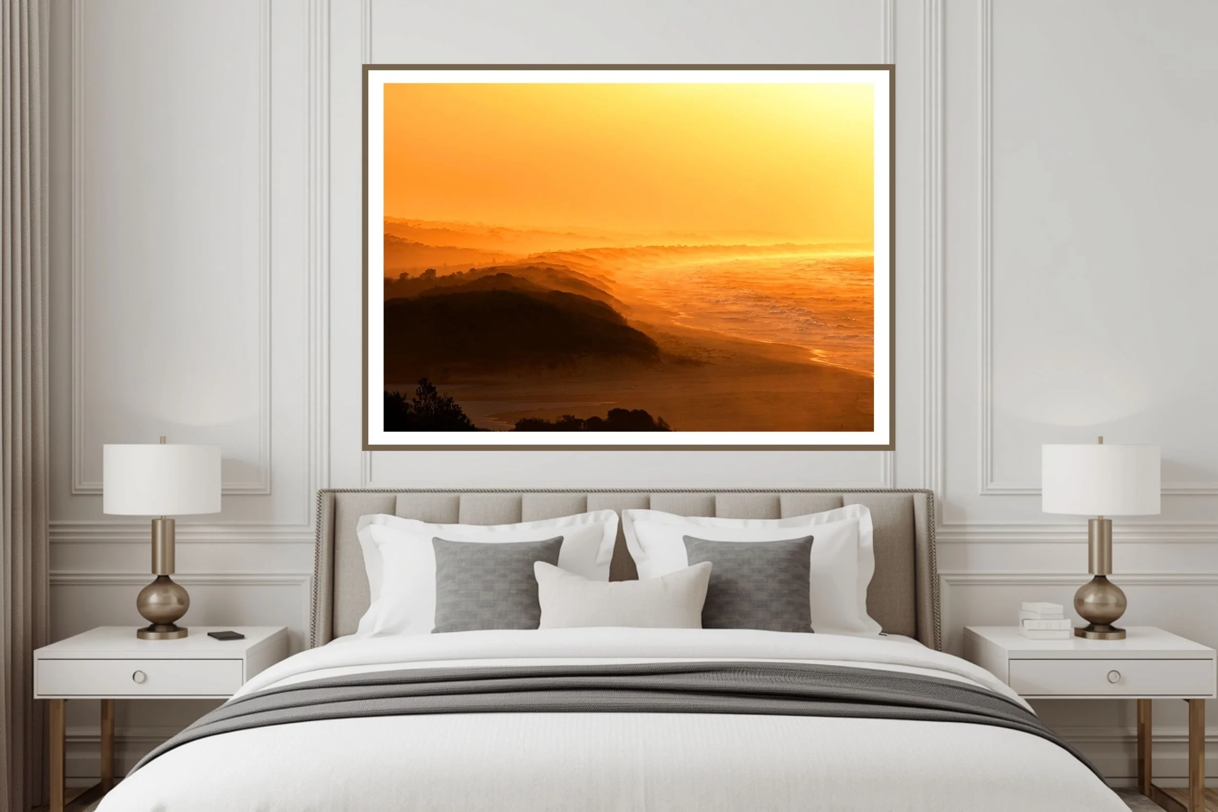 A beautiful golden hour sunrise scene at Lakes Tyers of a section of the ninety mile beach in Victoria Australia.