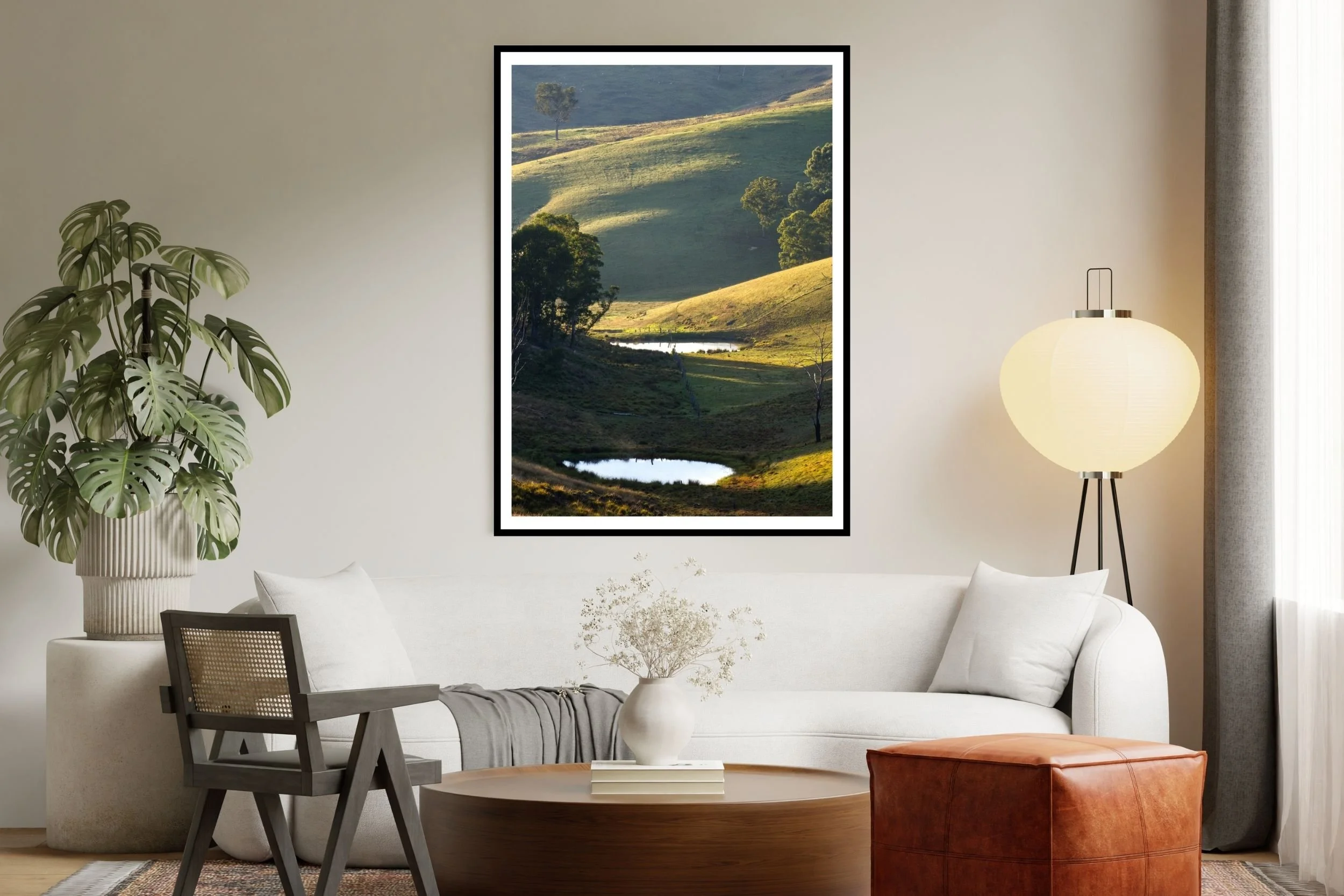 A lovely early morning photograph of two farm ponds tucked in a little hidden valley in Gippsland, Victoria Australia.