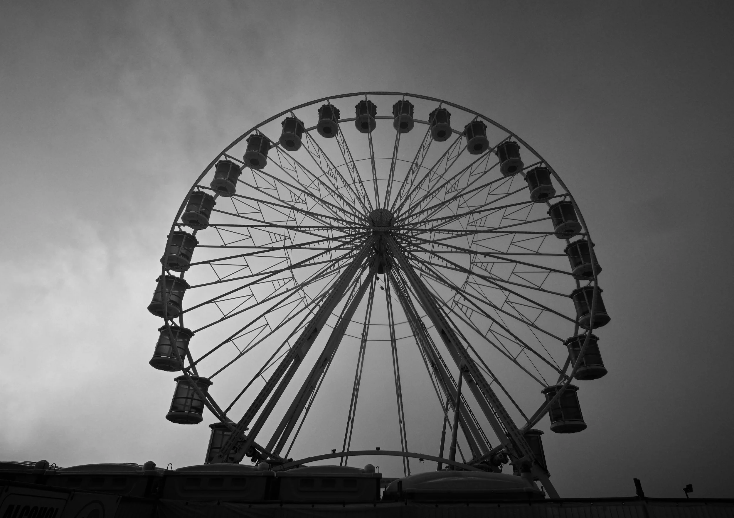 Ferris Wheel and Foggy Morning