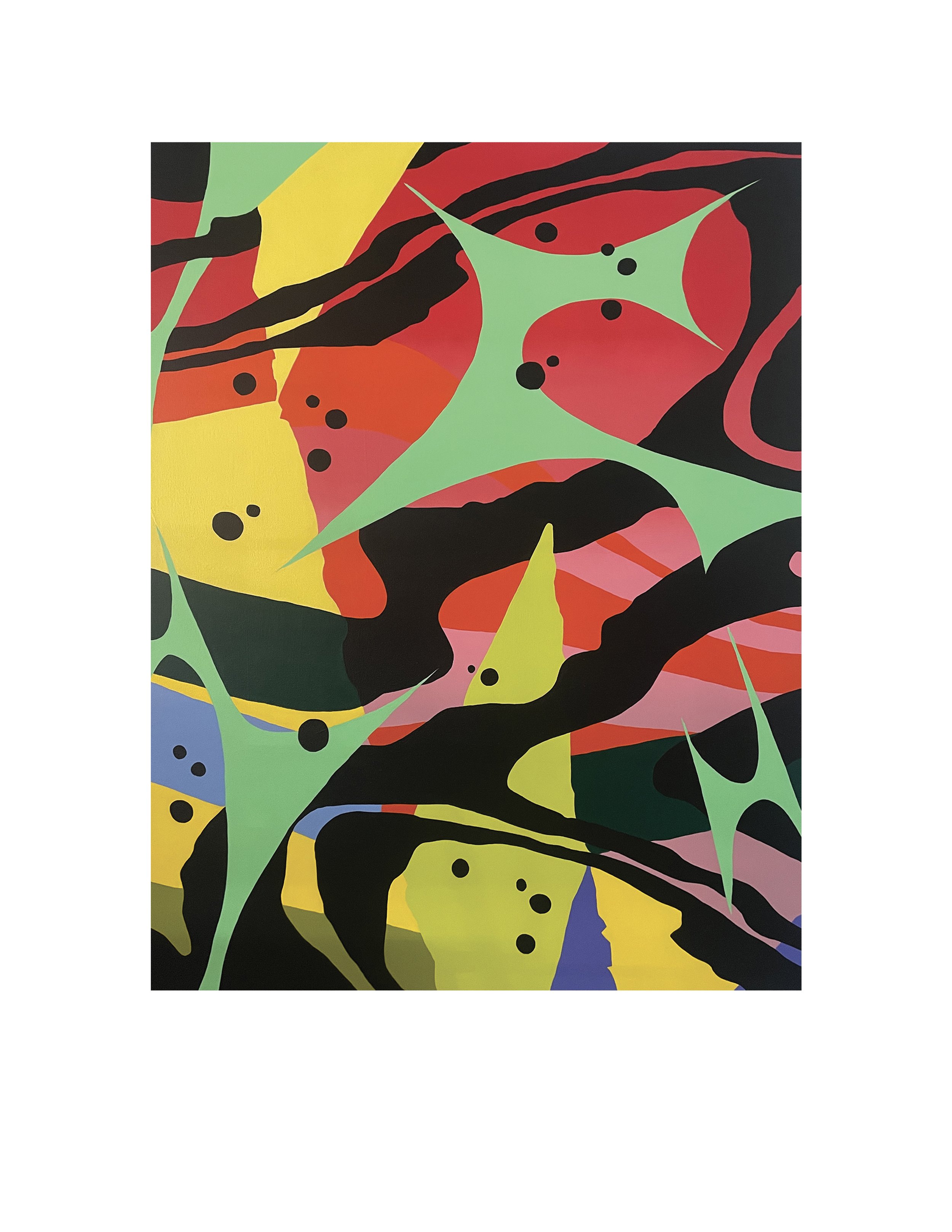 Seeing Sound / Synesthesia
Acrylic on canvas synthetic paint
48x36