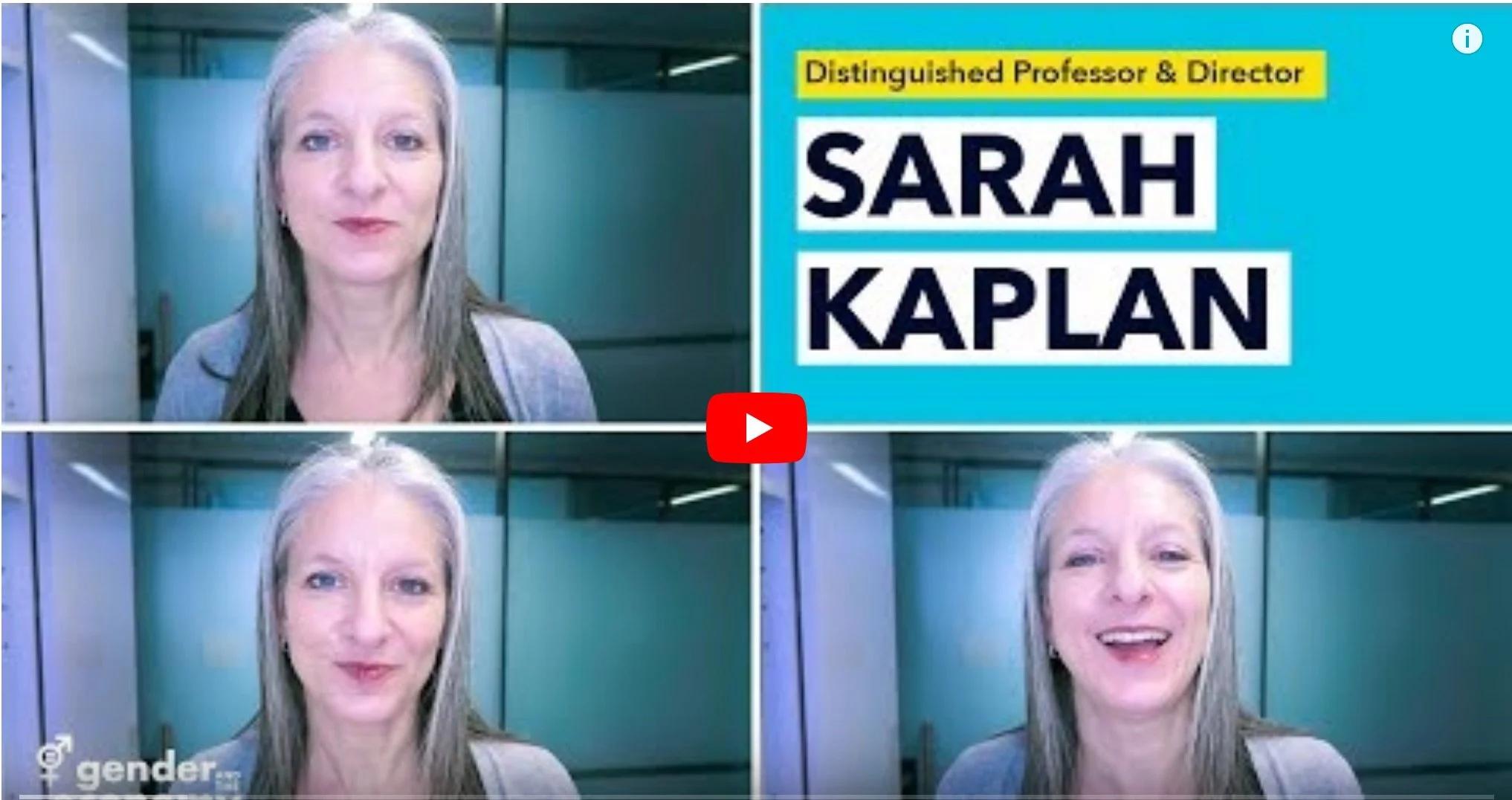 3 images of sarah kaplan, a light-skinned woman with gray hair