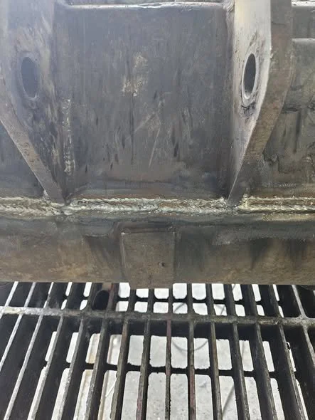 Stick welding on heavy steel plate at A&J Custom Metals in Graham WA