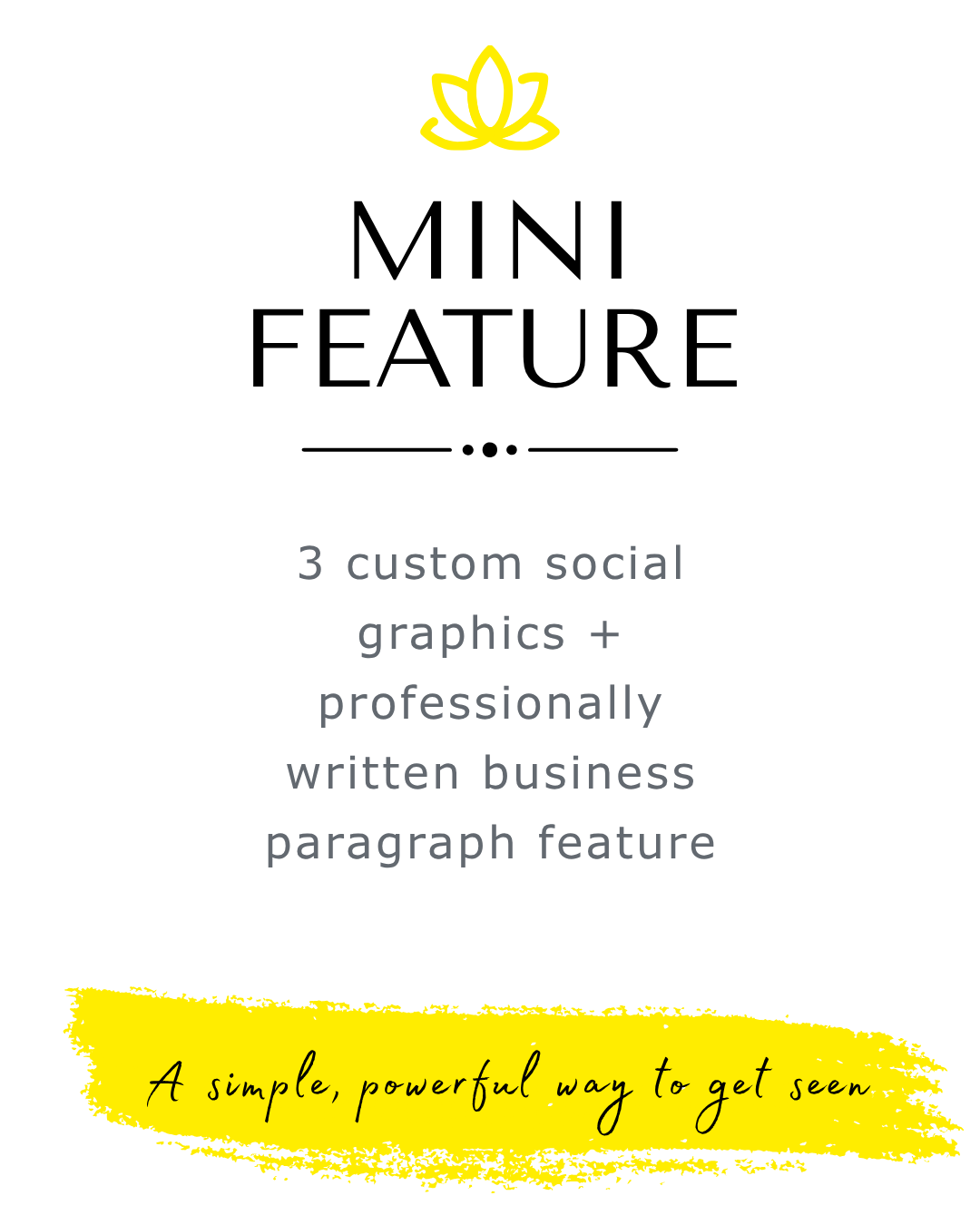 Mini Feature: Business Highlight + Social Media Graphics