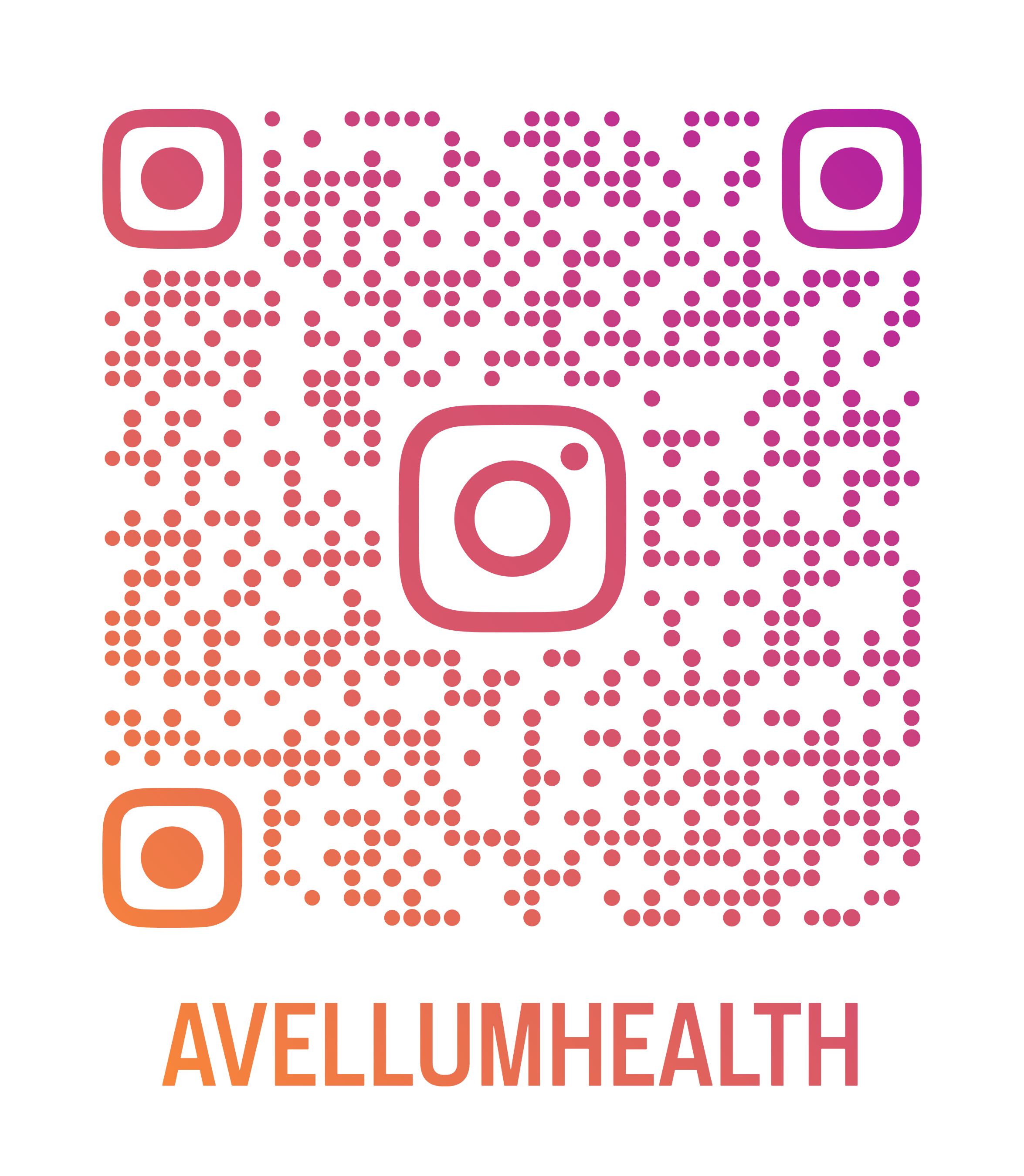 QR code with Anagram text and the phrase 'AYELUIMHEALTH' underneath.