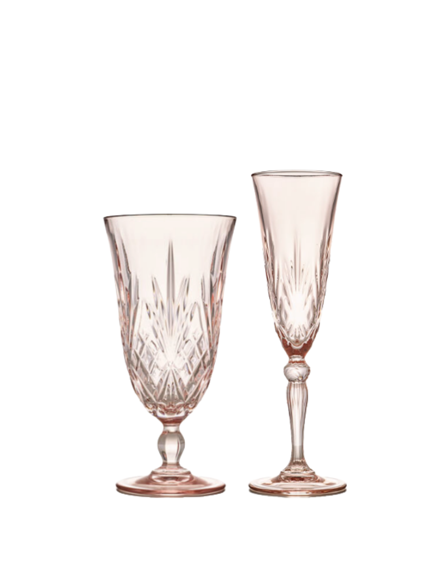 Blush Crystal Glassware Collection $1.25 per piece 