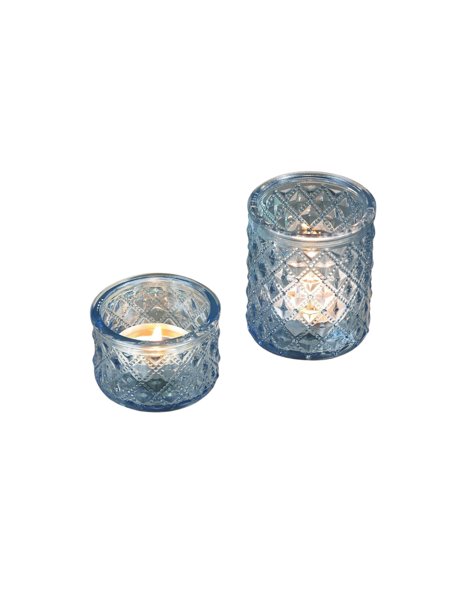 Textured Blue Votive Candle Holder 2 sizes Qt. 60 total $5 per group of 6 