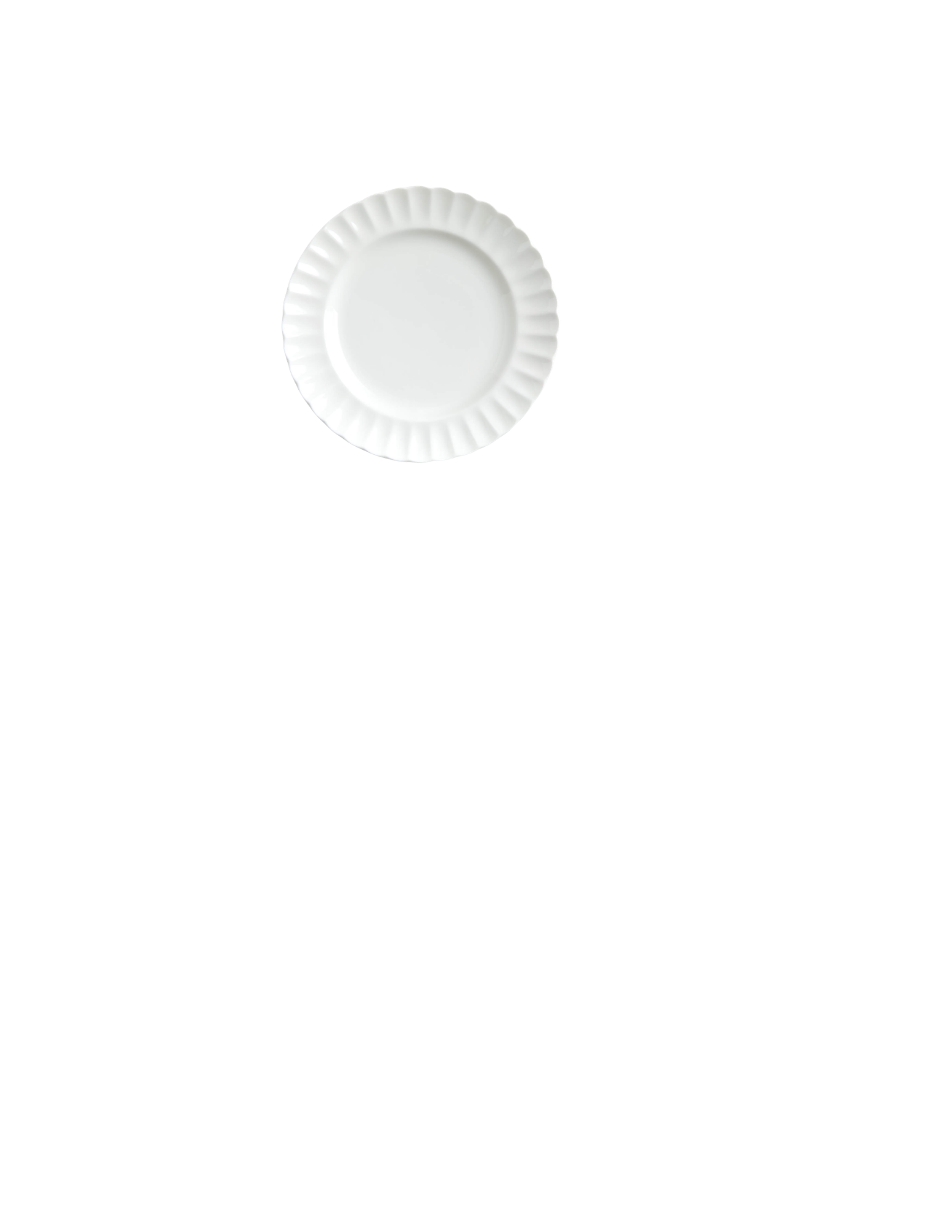 Scalloped White Salad Plate $1.50