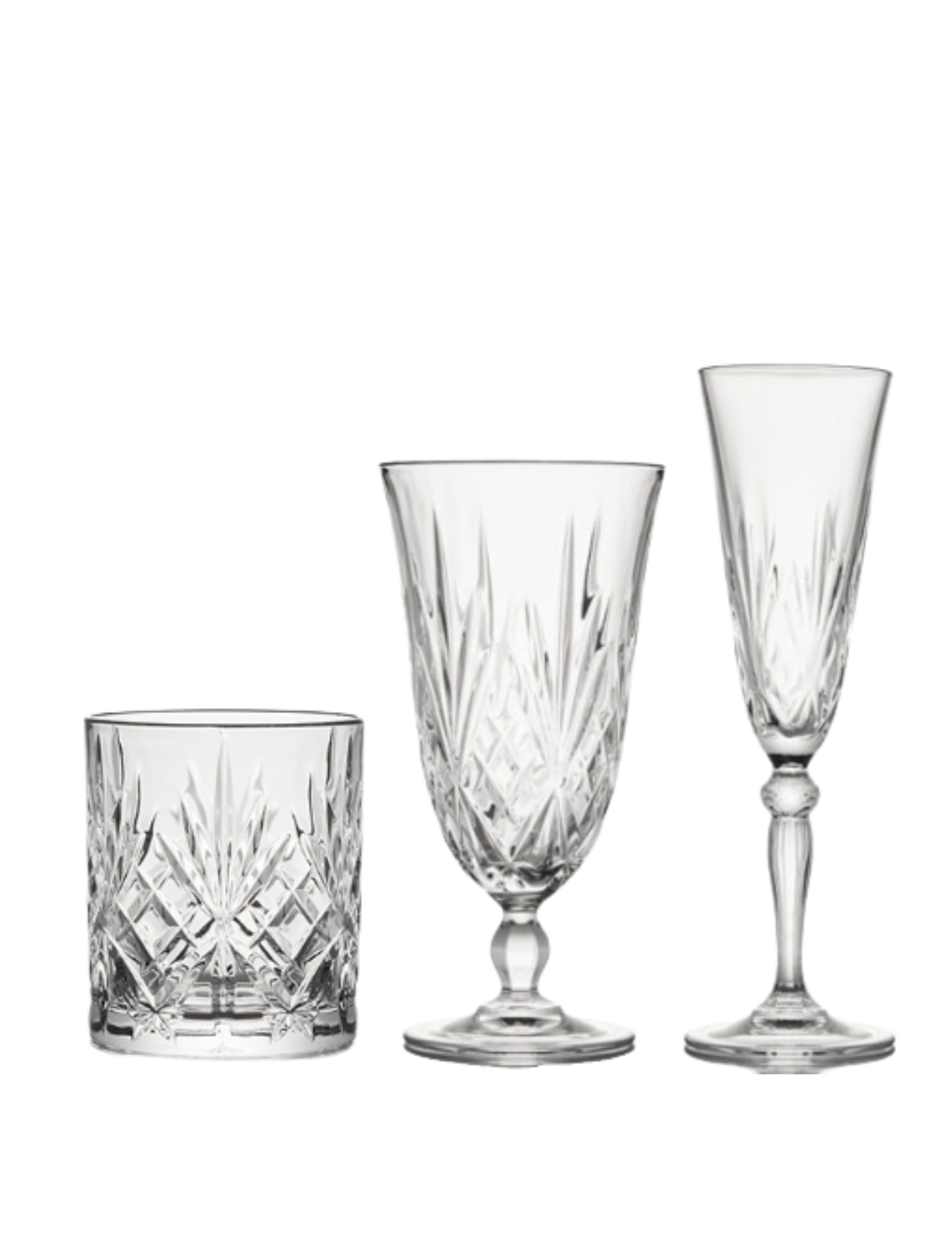 Crystal Glassware Collection $1.25 per piece 
