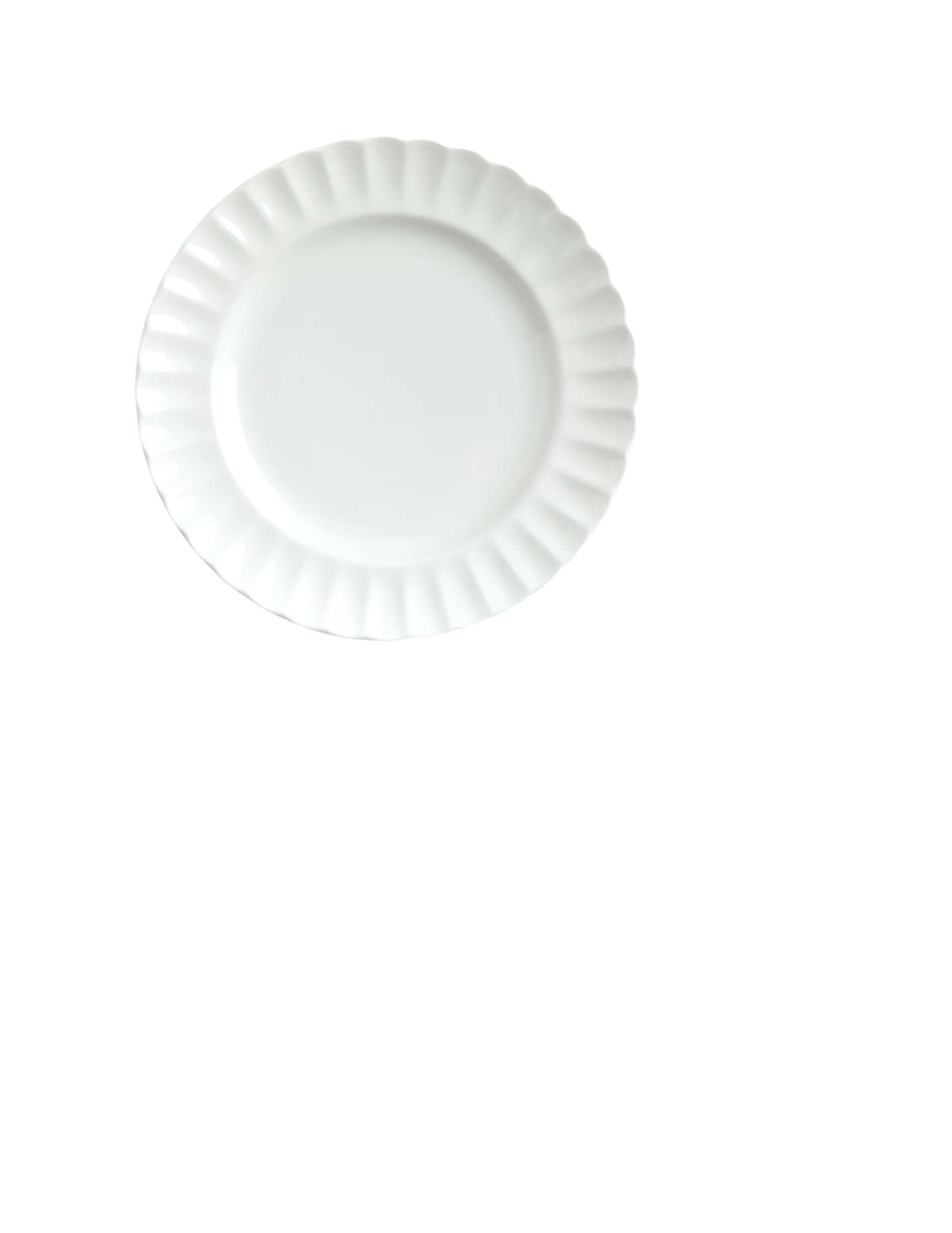 Scalloped White Dinner Plate $2.00