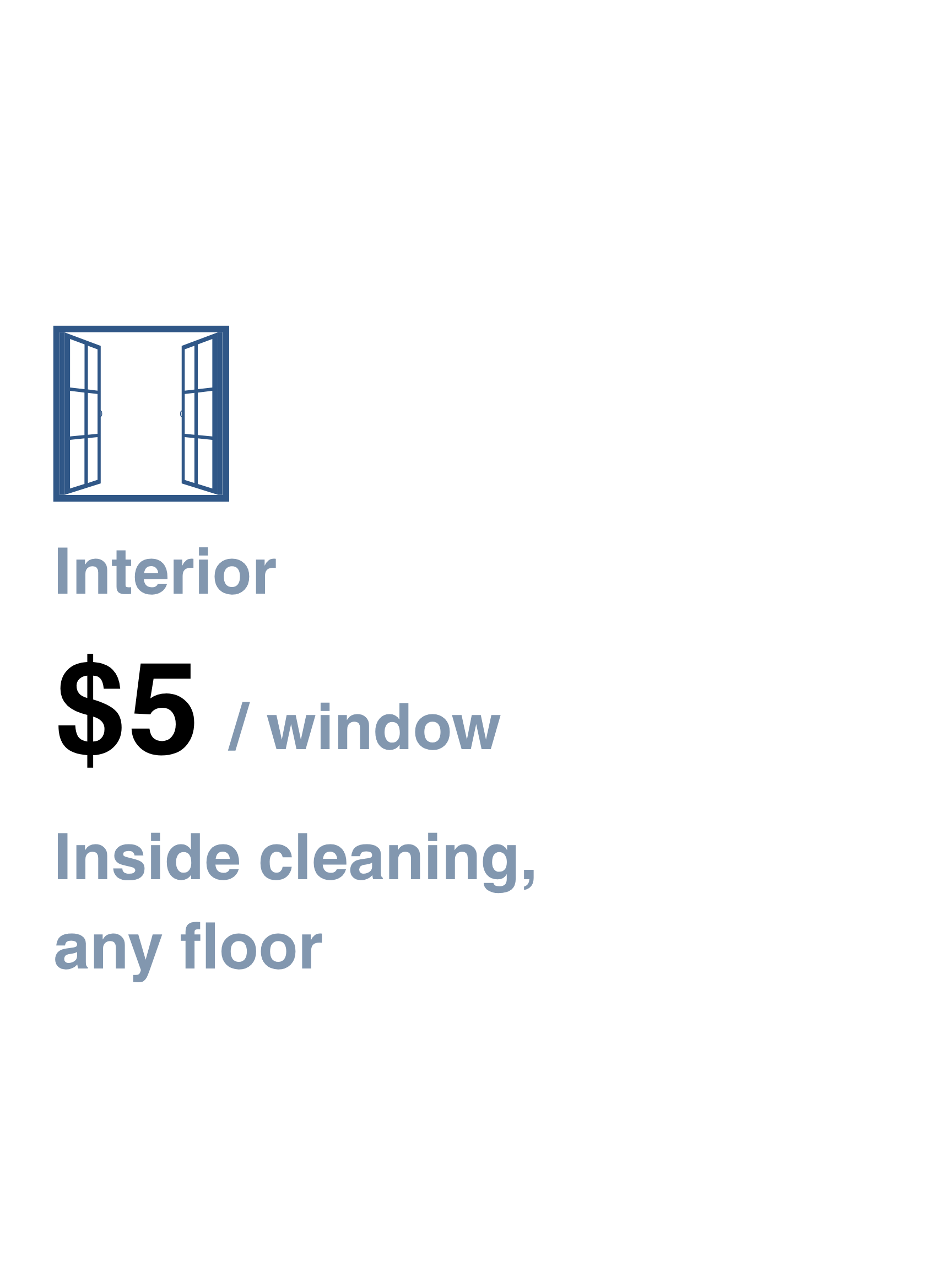 Interior window cleaning service icon