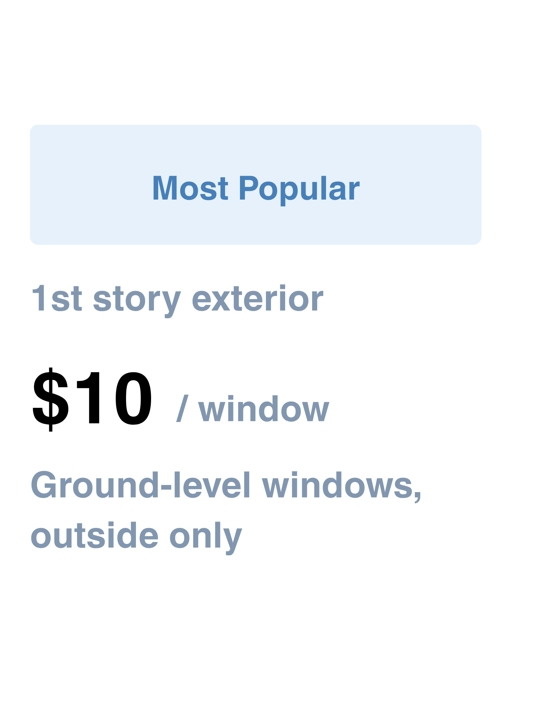 Ground floor exterior window cleaning service icon