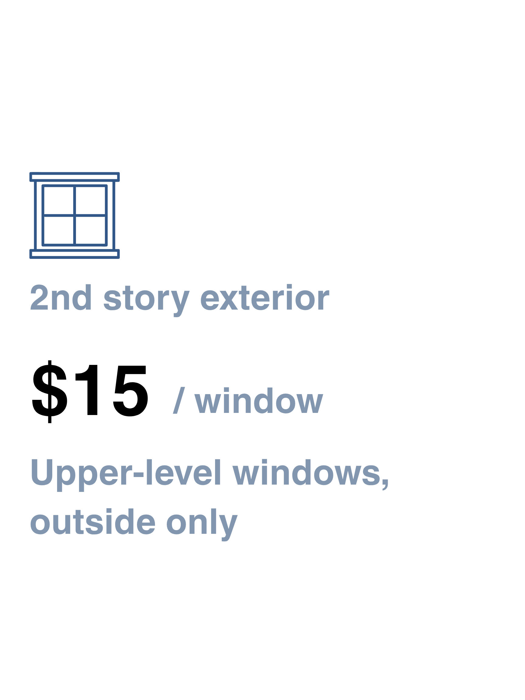 Second story exterior window cleaning service icon