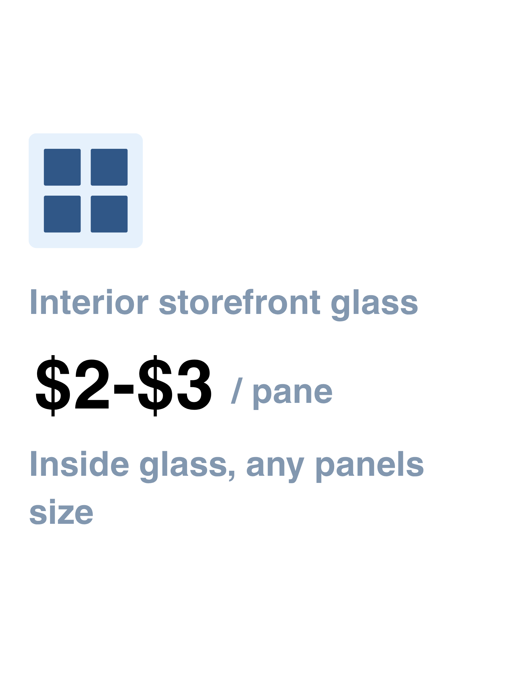 Interior storefront glass cleaning service icon