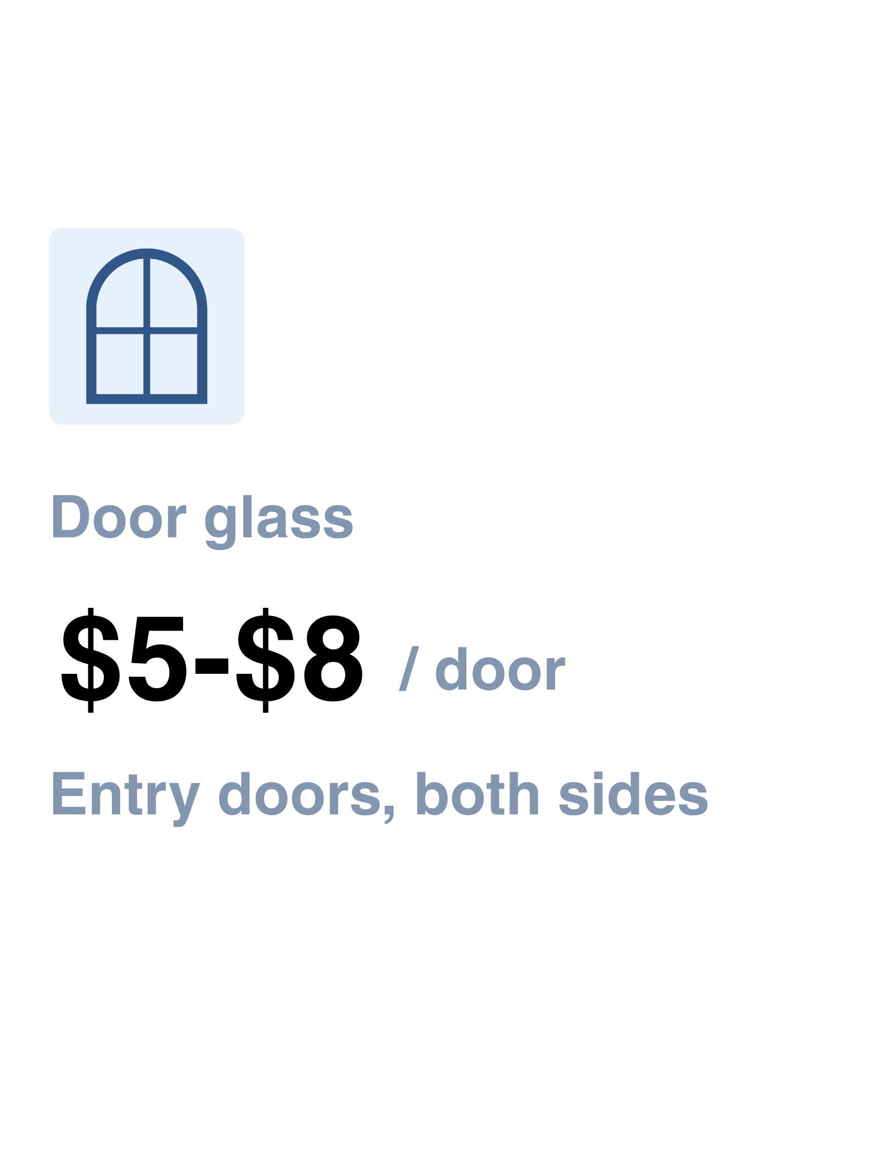 Commercial door glass cleaning service icon