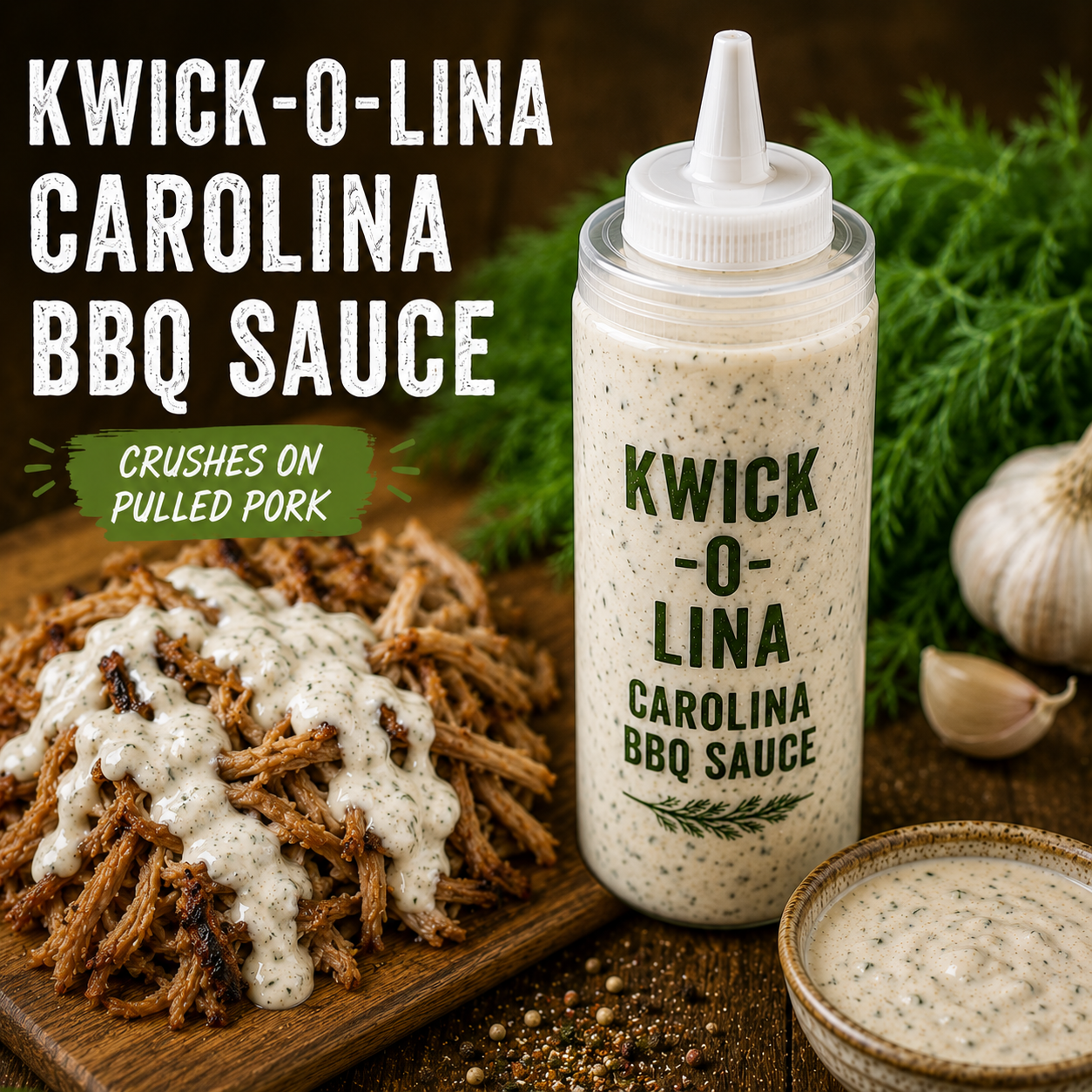  Kwick-O-Lina Carolina BBQ Sauce  Plus Pulled Pork Recipies