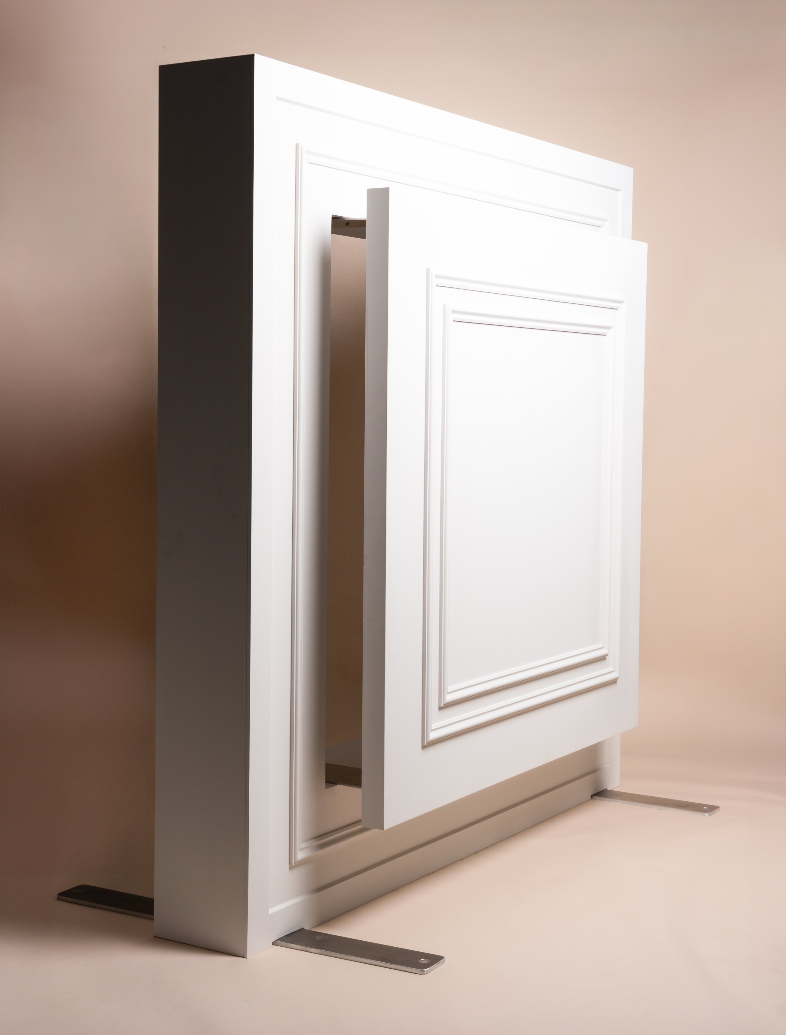 Classic Collection backdrop with front panel installed — modern wedding backdrop hire