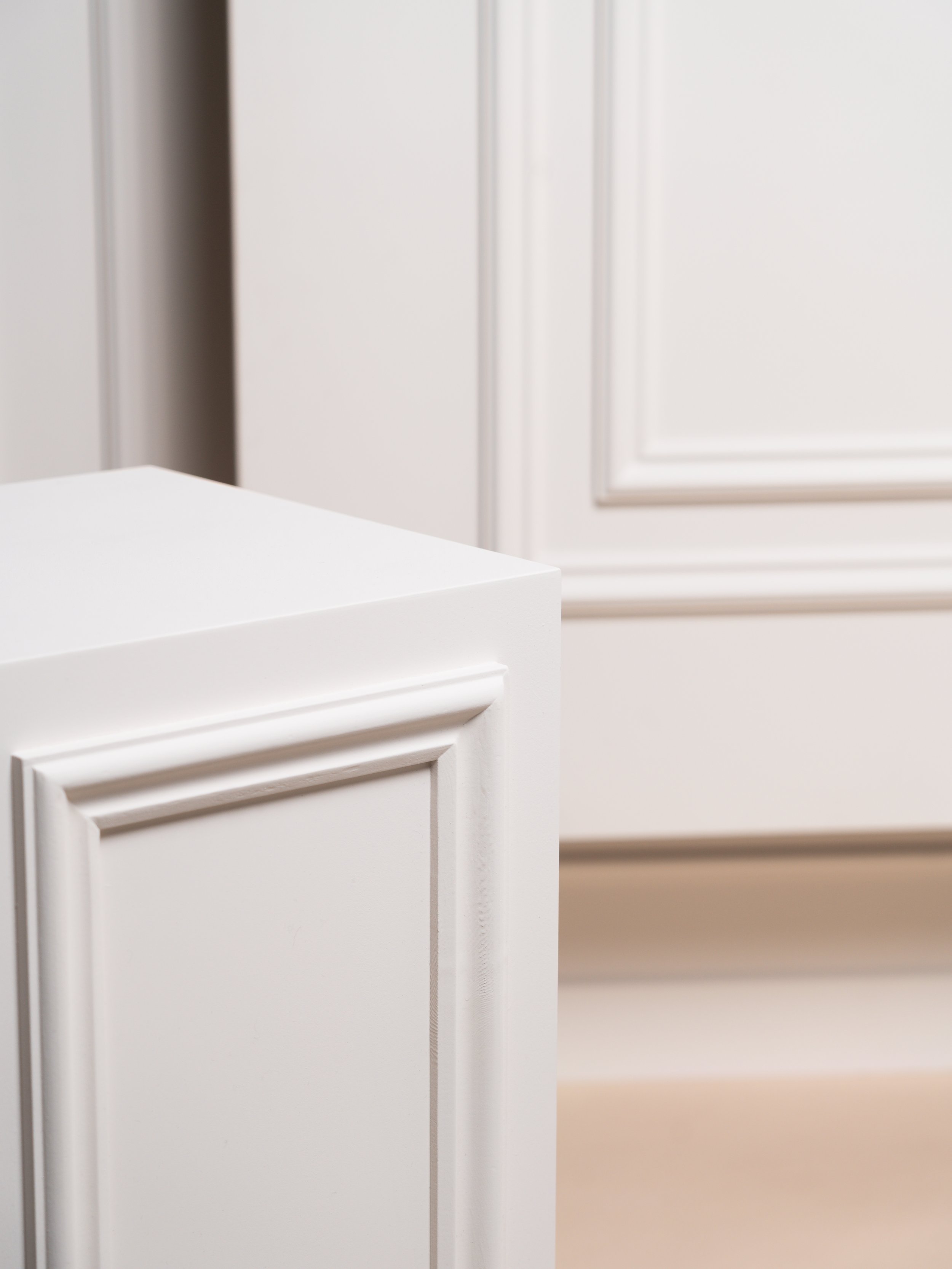 Close‑up of Classic Collection plinth trio — wedding signage plinth hire