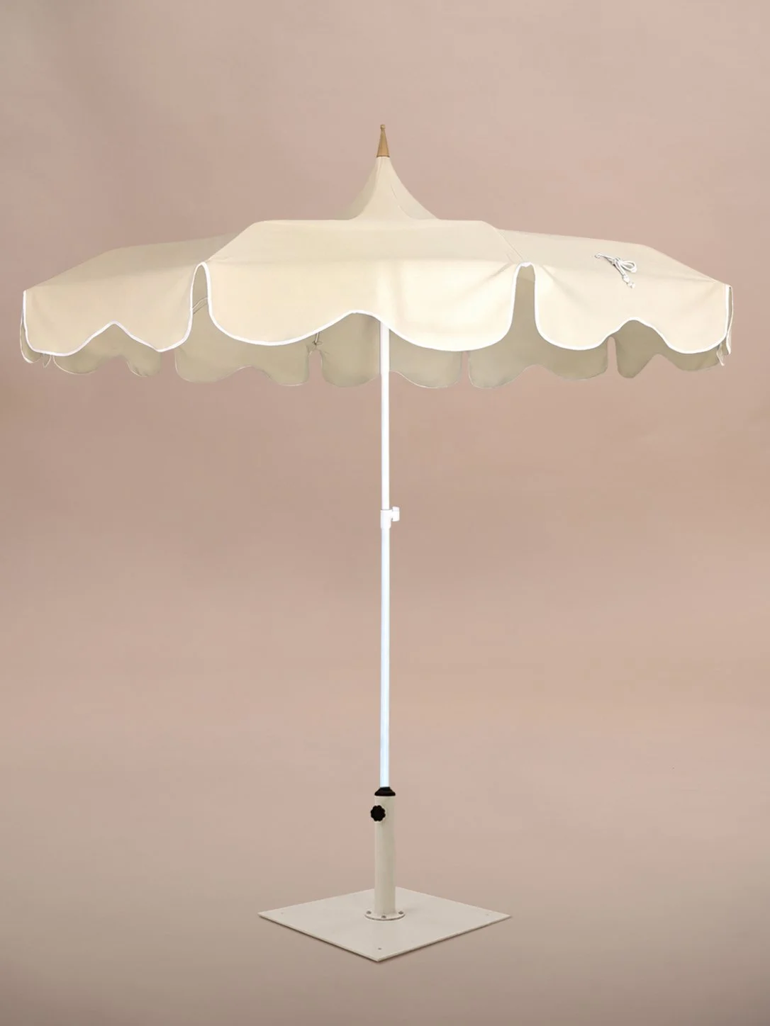 Belle Umbrella | Cream & White Trim