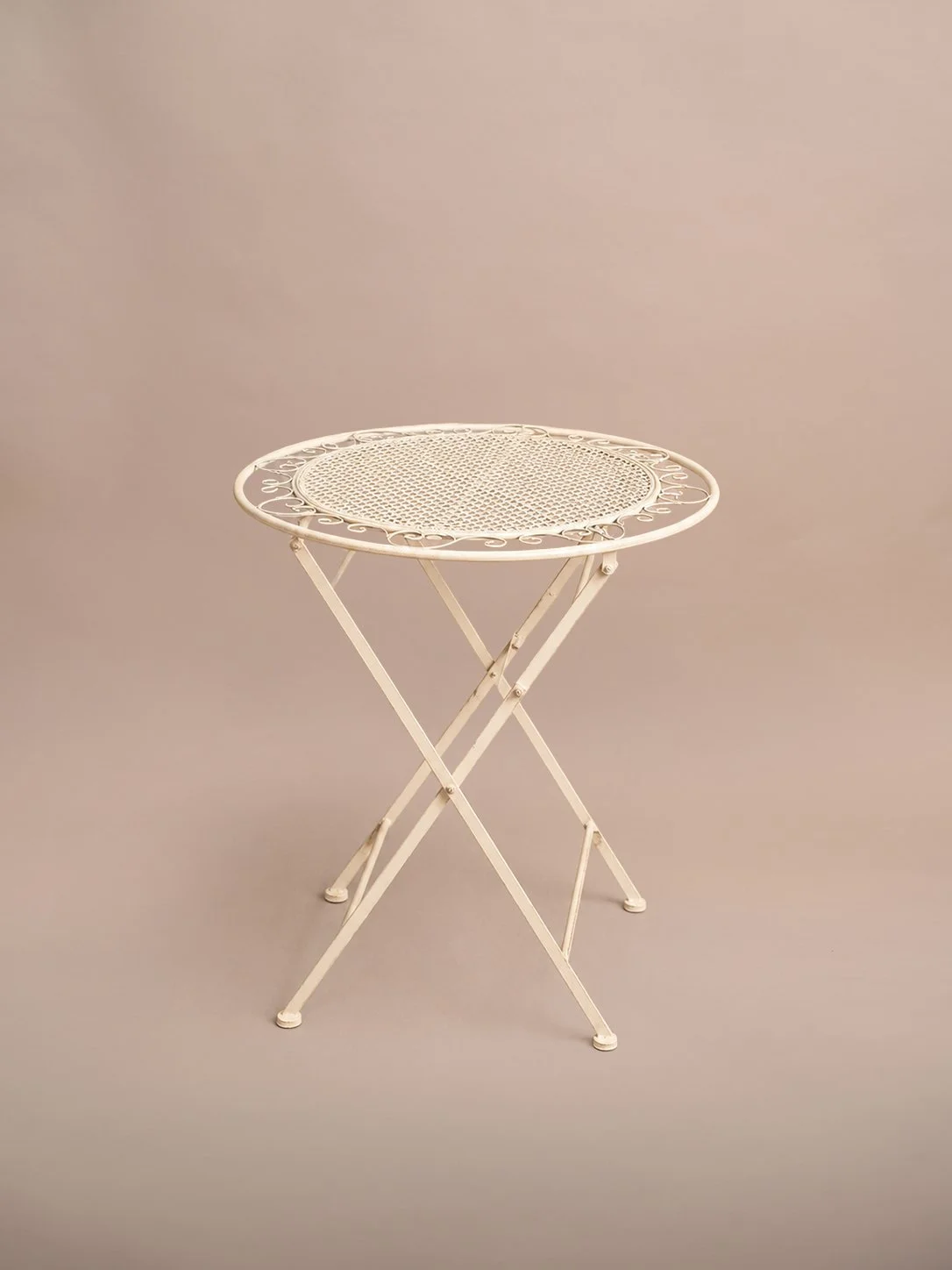Ivory Vintage Garden Table | Cream