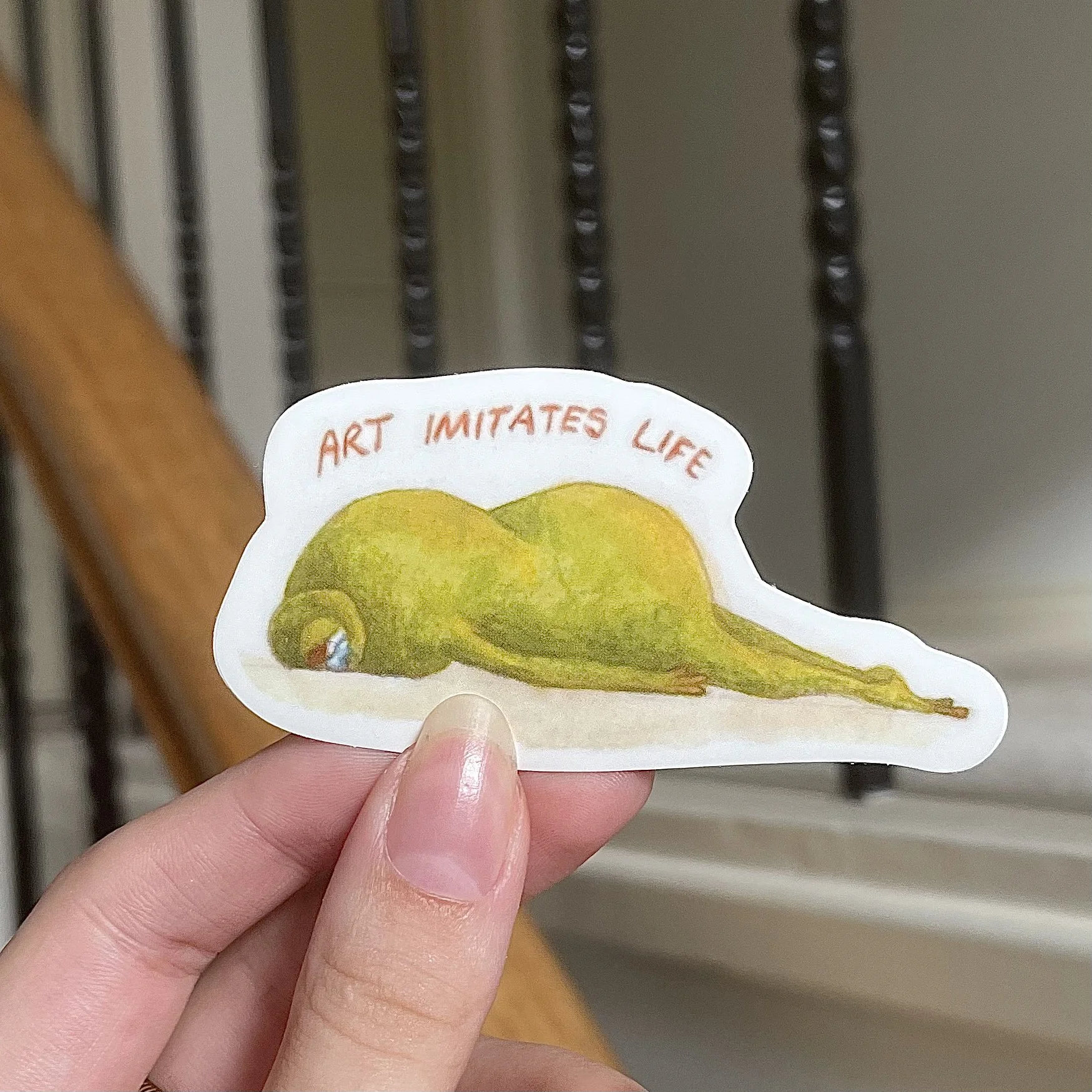Art Imitates Life Sticker