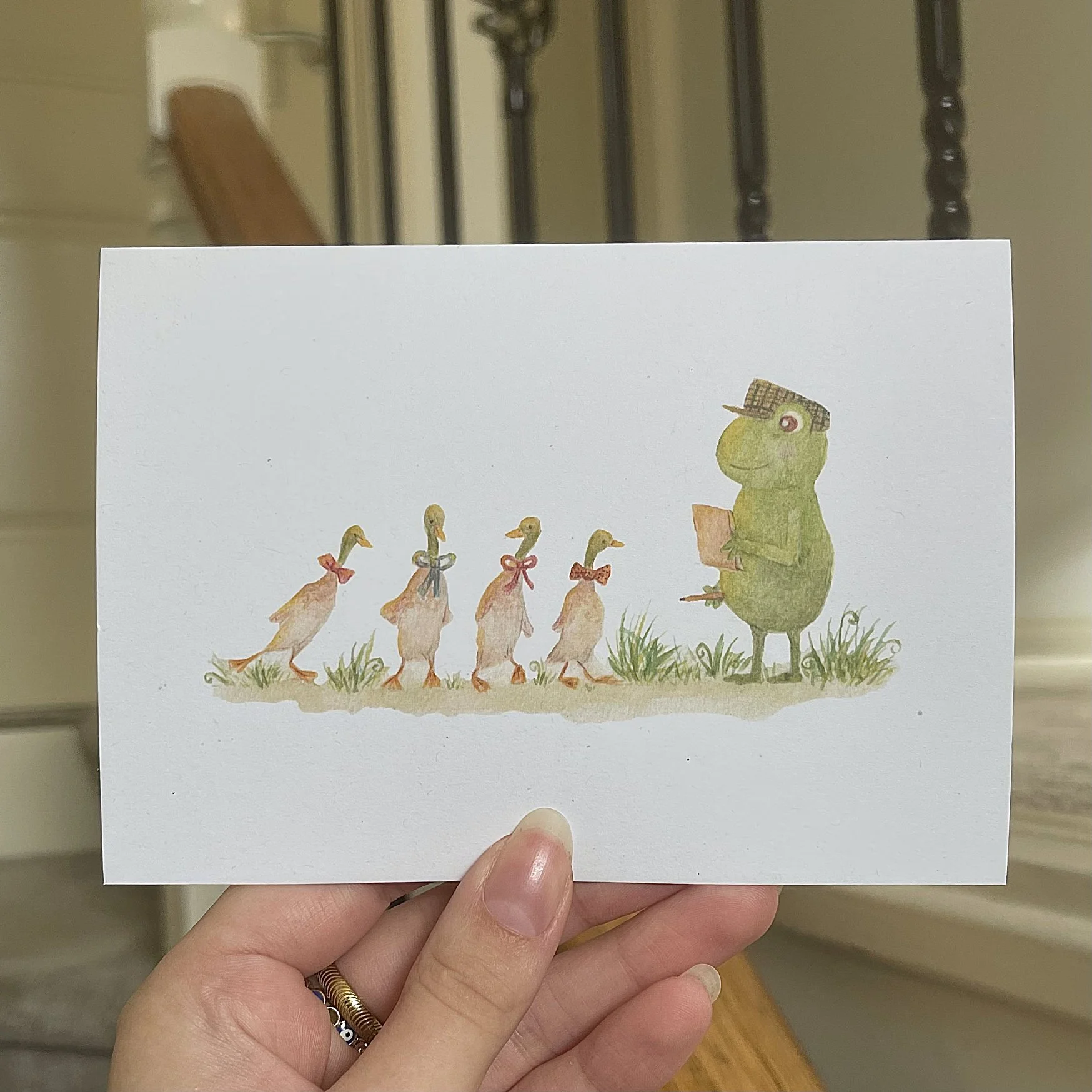 Ducks in a Row Postcard