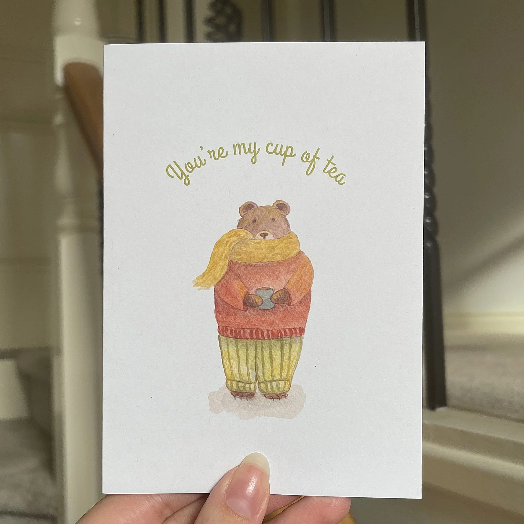 Tea Bear Greeting Card