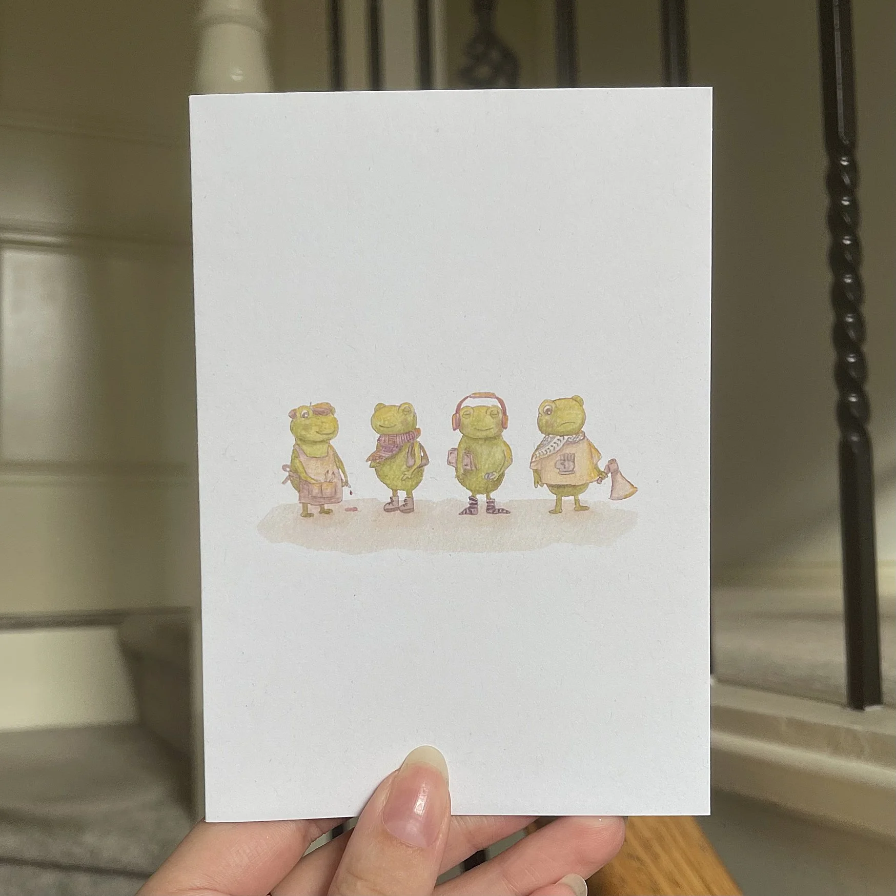 Personality Frogs Greeting Card