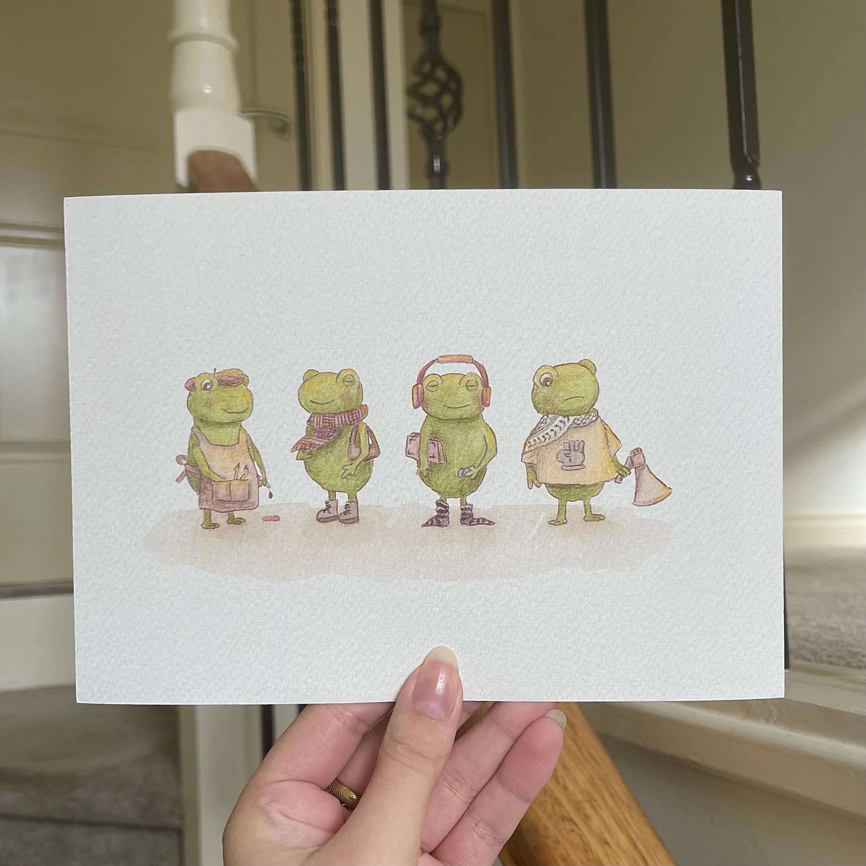 Personality Frogs Print
