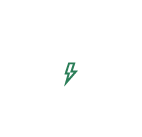 A stylized black and green virus icon with plant sprouting in the center