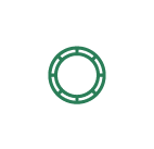 Icon of a dollar sign inside a circle with graduated lines