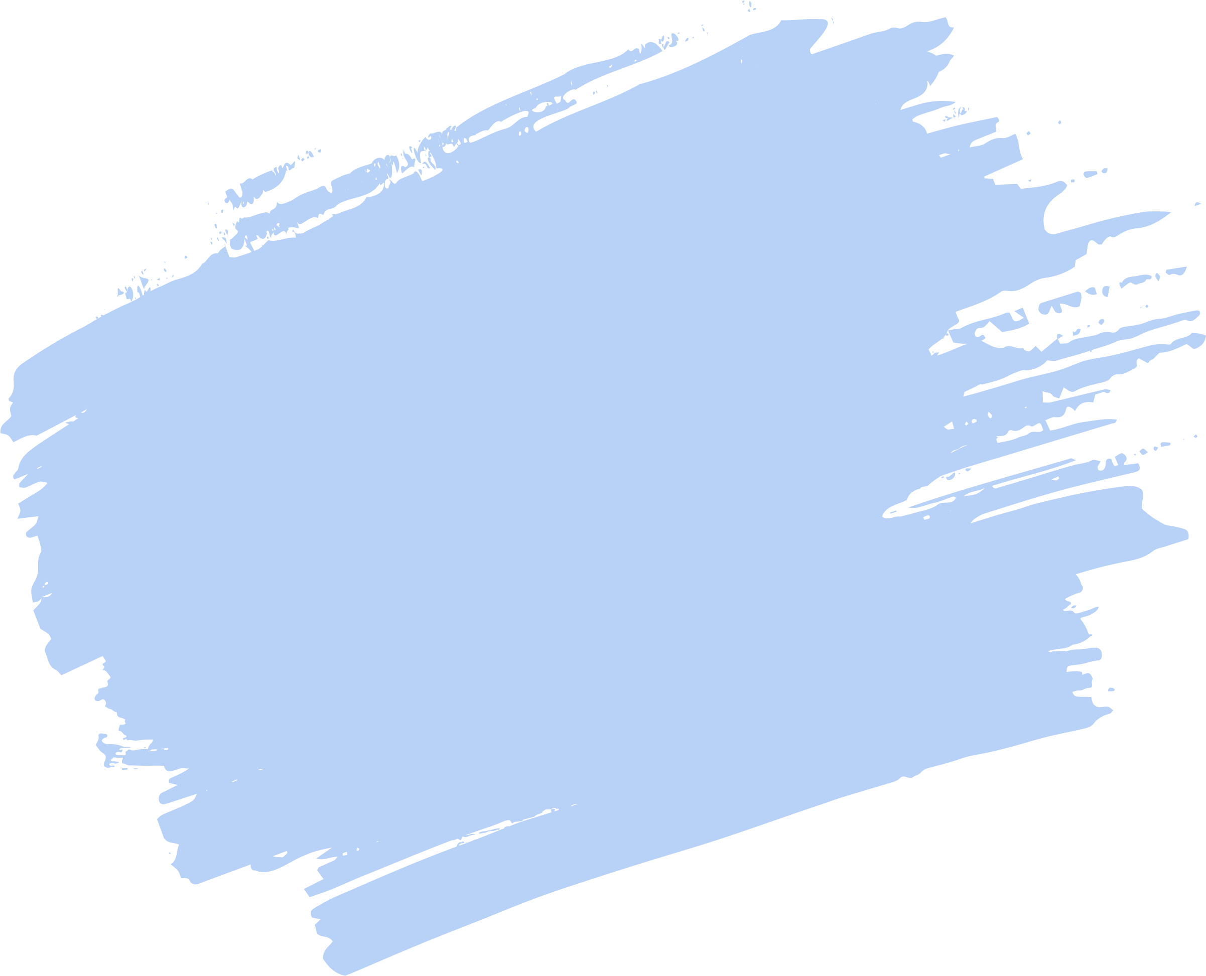 Blue paintbrush stroke on black background.