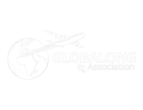 Logo of Global Long Association featuring a globe with an airplane flying over it, and the text 'GLOBAL LONG Association'.