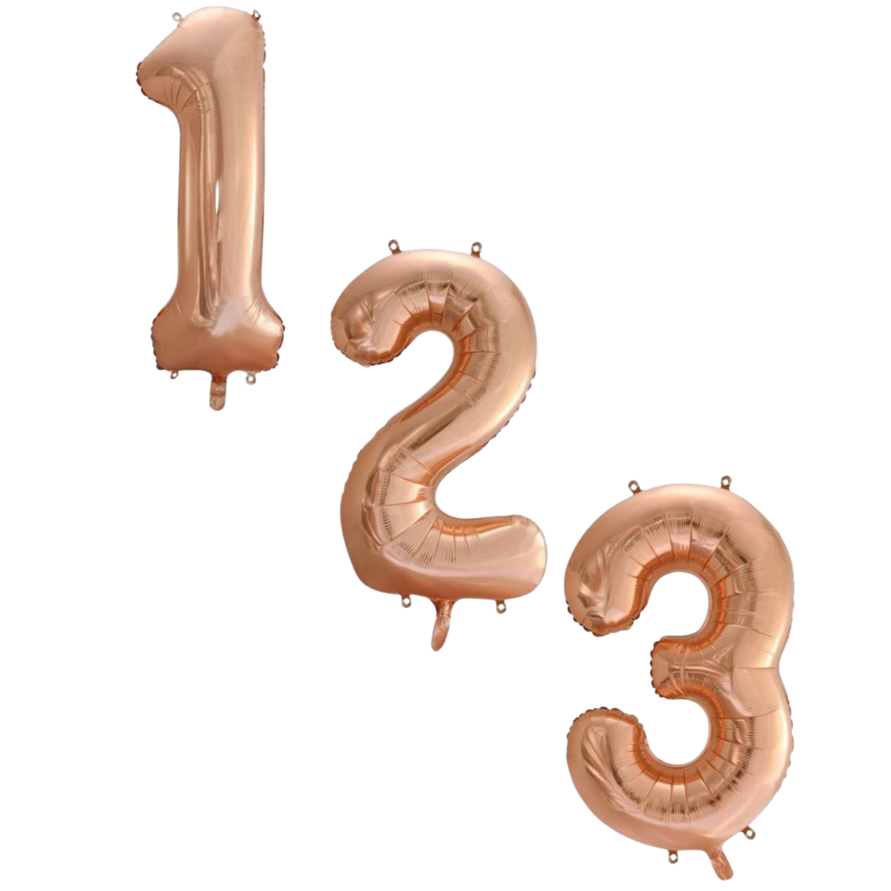 Large Foil Number - Rose Gold