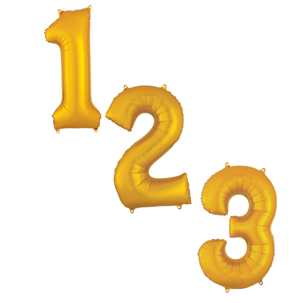 Large Foil Number - Gold