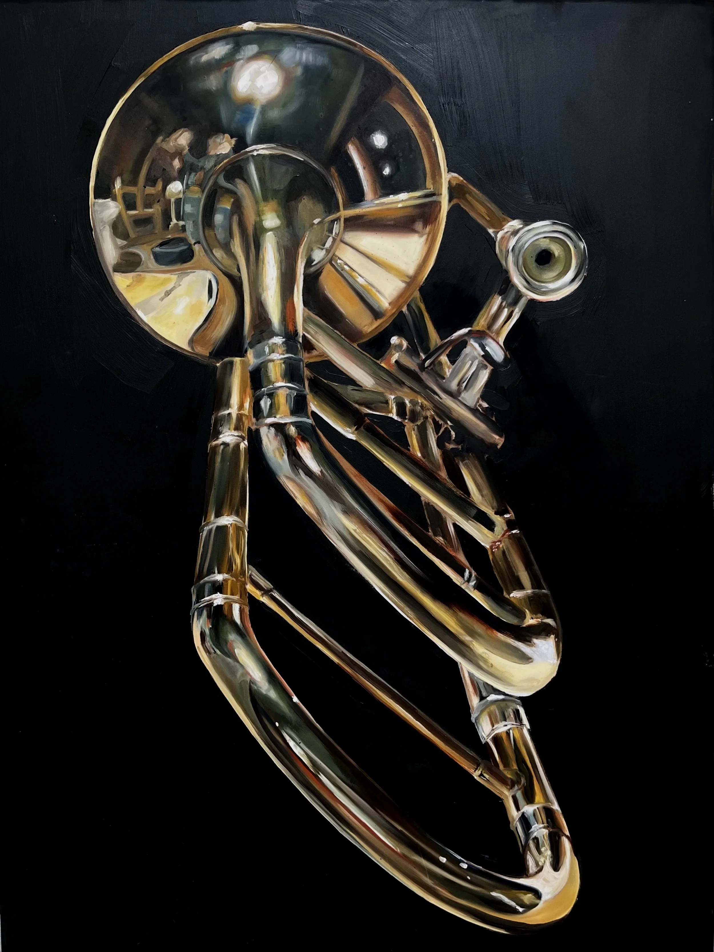 My Very Own Trombone Shorty | oils on panel | 18” x 24”