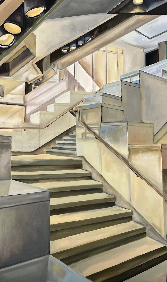 The Staircase I Want to Walk Up Again | oils on canvas | 36” x 60”