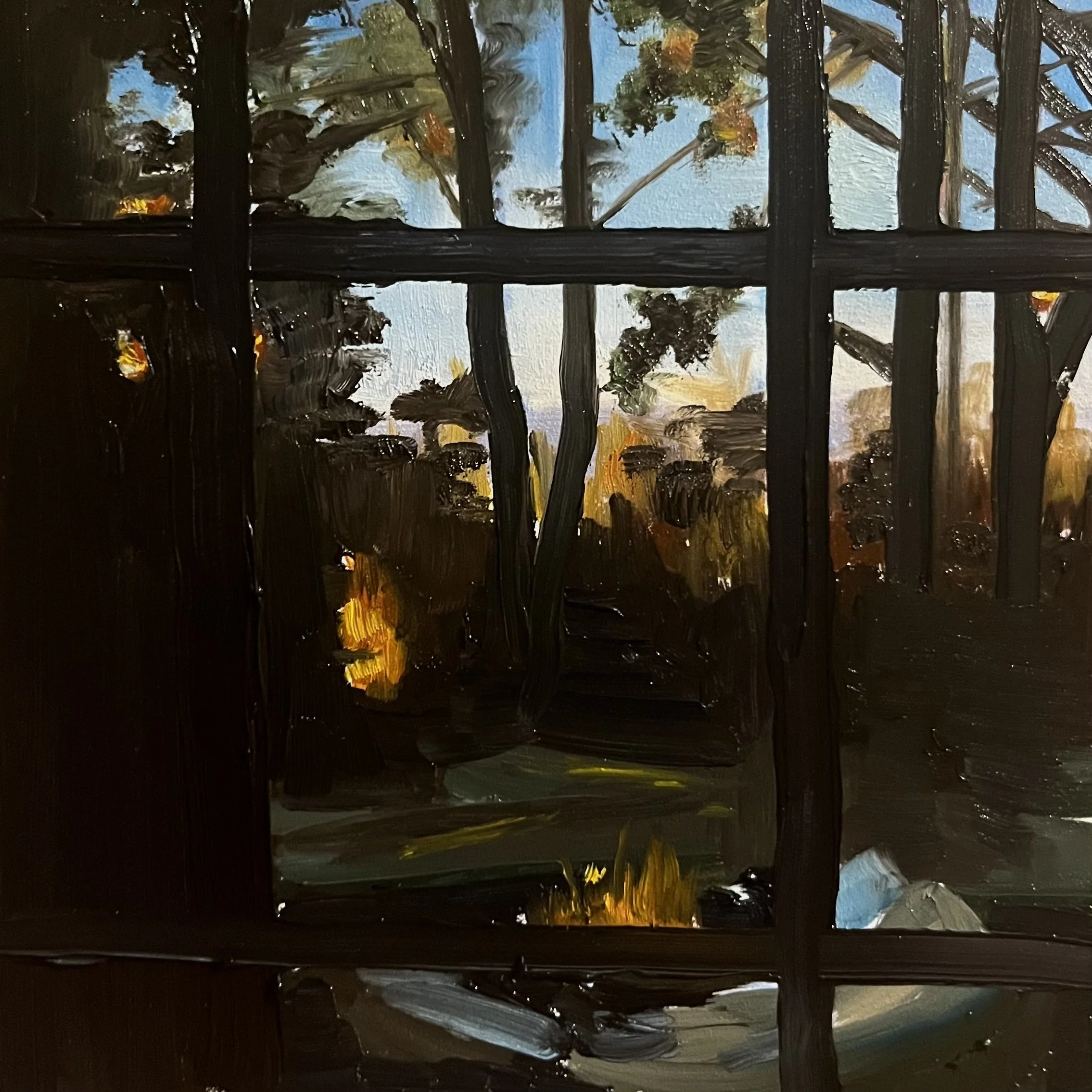 The Fire Pit | oils on panel | 5” x 5”