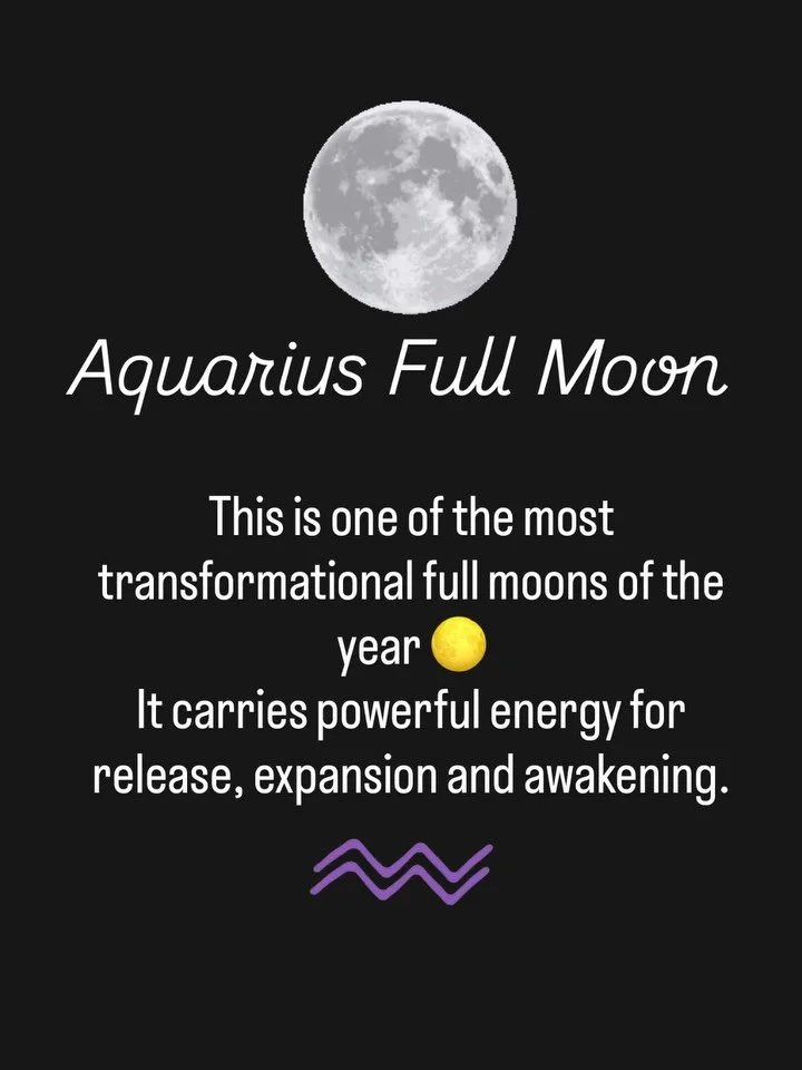 🌕 Aquarius Full Moon 🌕 

Release what no longer fits.
Stop seeking permission.
Trust your uniqueness.
Let your light shine out more than your fear.

Because maybe this Full Moon isn&rsquo;t simply asking you to let go&hellip;

It&rsquo;s asking you
