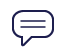 A speech bubble icon on a dark background
