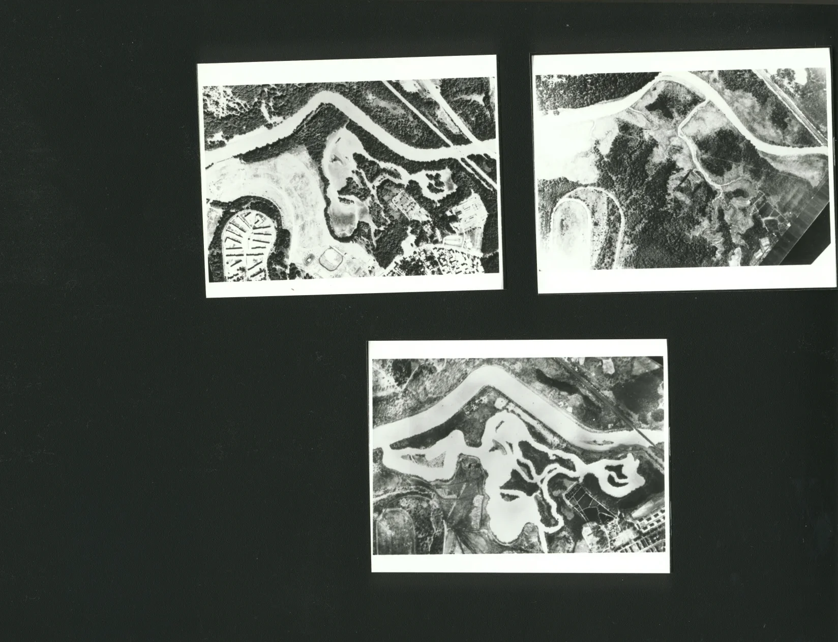 1948 aerial view documenting changes to Anacostia River marshes, islands, channels, and surrounding development.