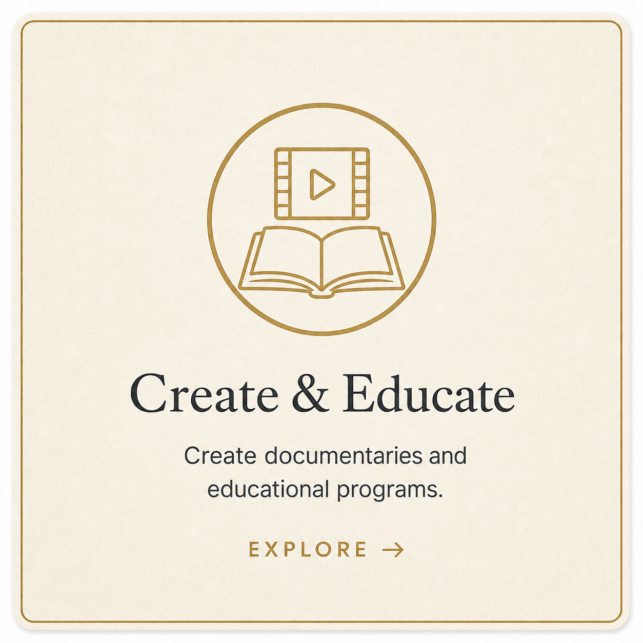 Create and Educate - create documentaries and educational programs